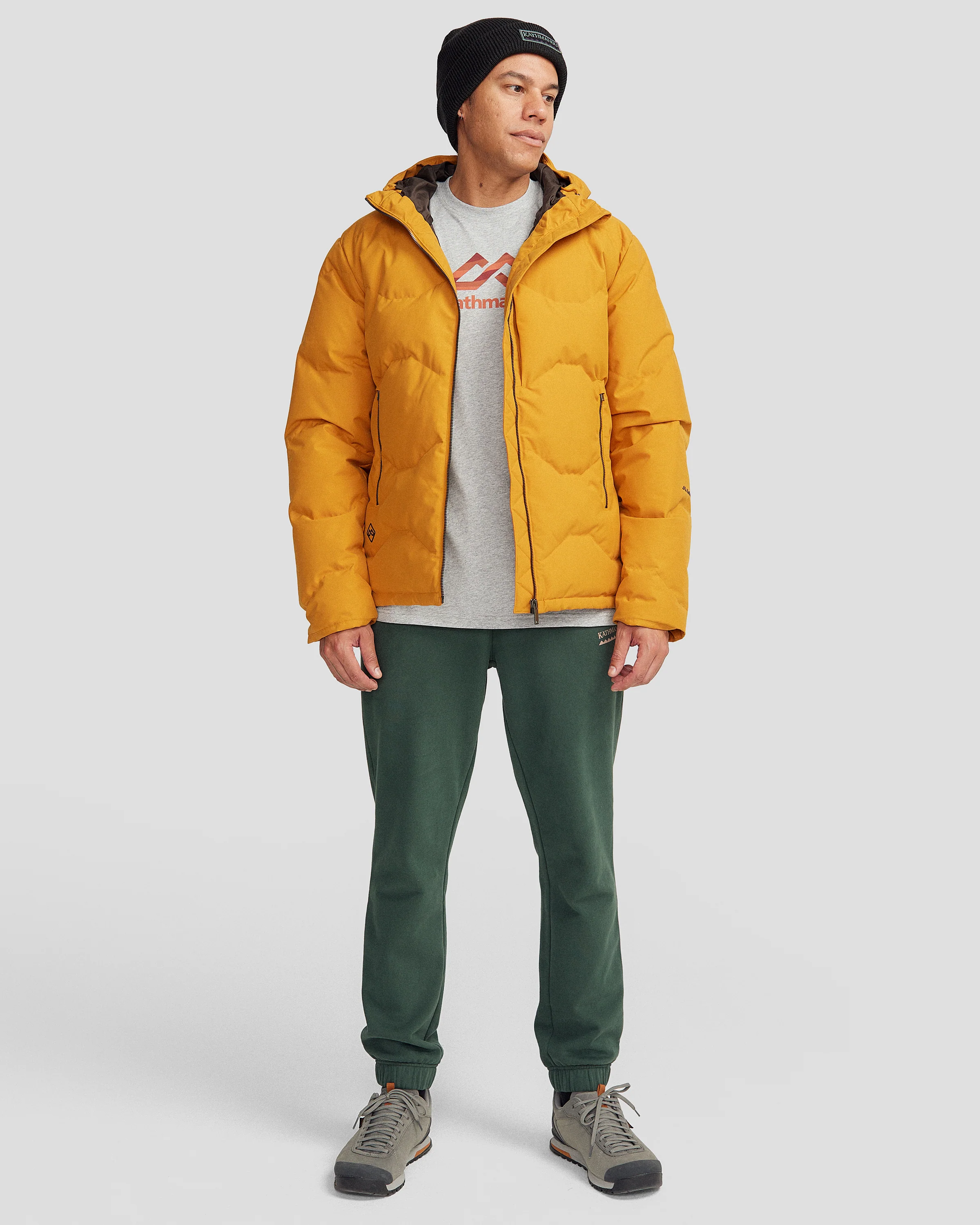 Men's Frisco X Down Hooded Jacket - Golden Oak - Image 2