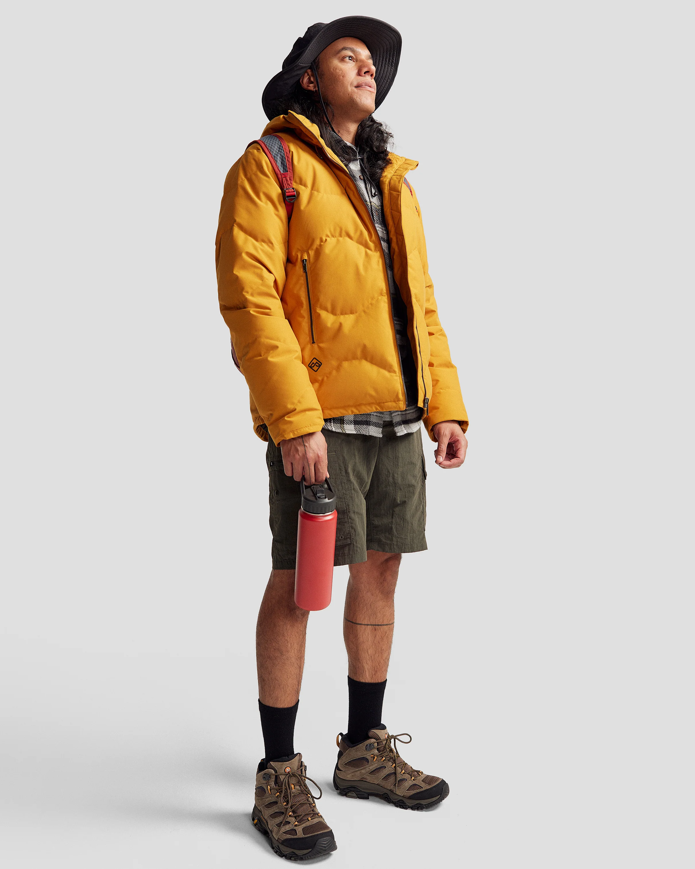 Men's Frisco X Down Hooded Jacket - Golden Oak - Image 6