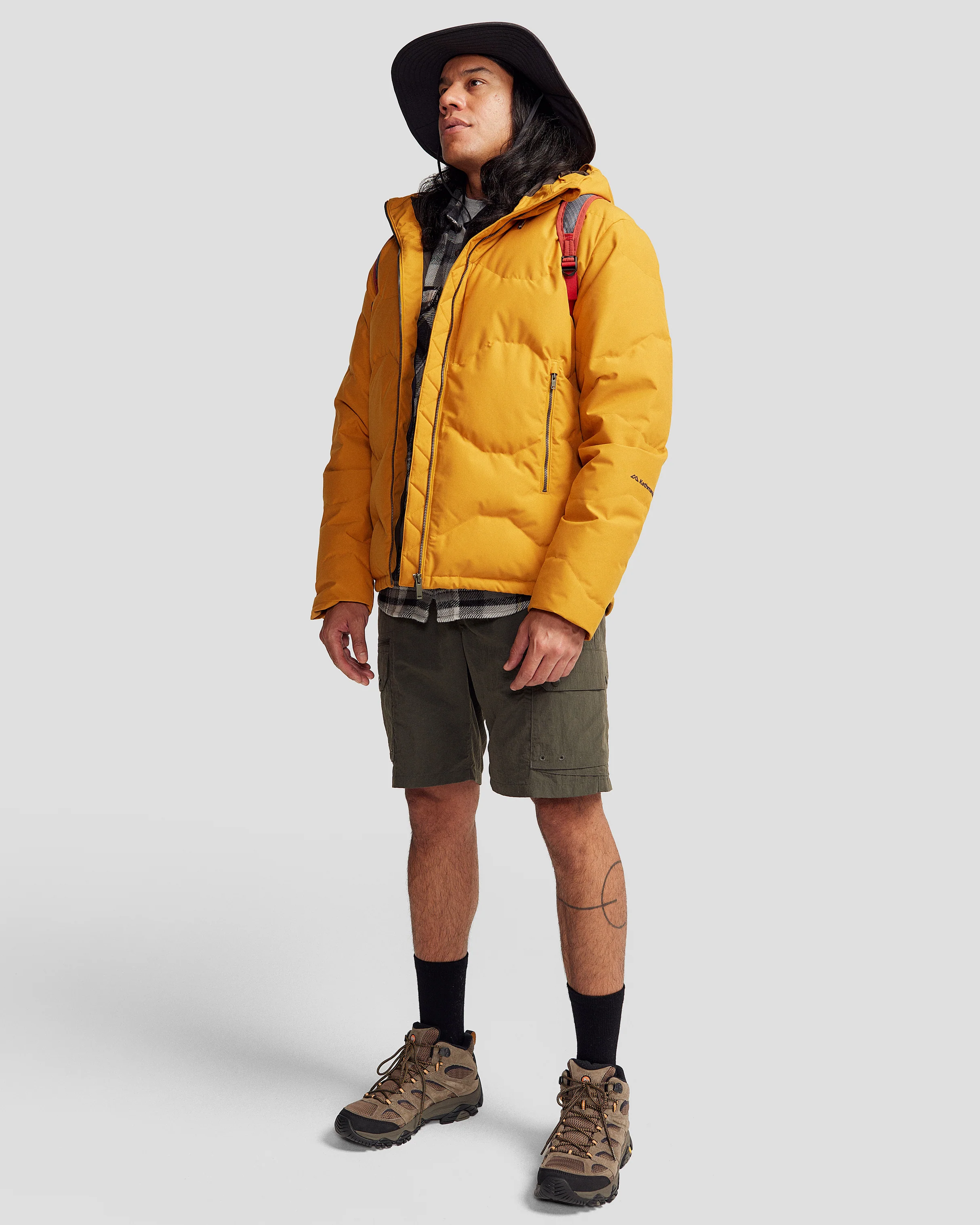 Men's Frisco X Down Hooded Jacket - Golden Oak - Image 7