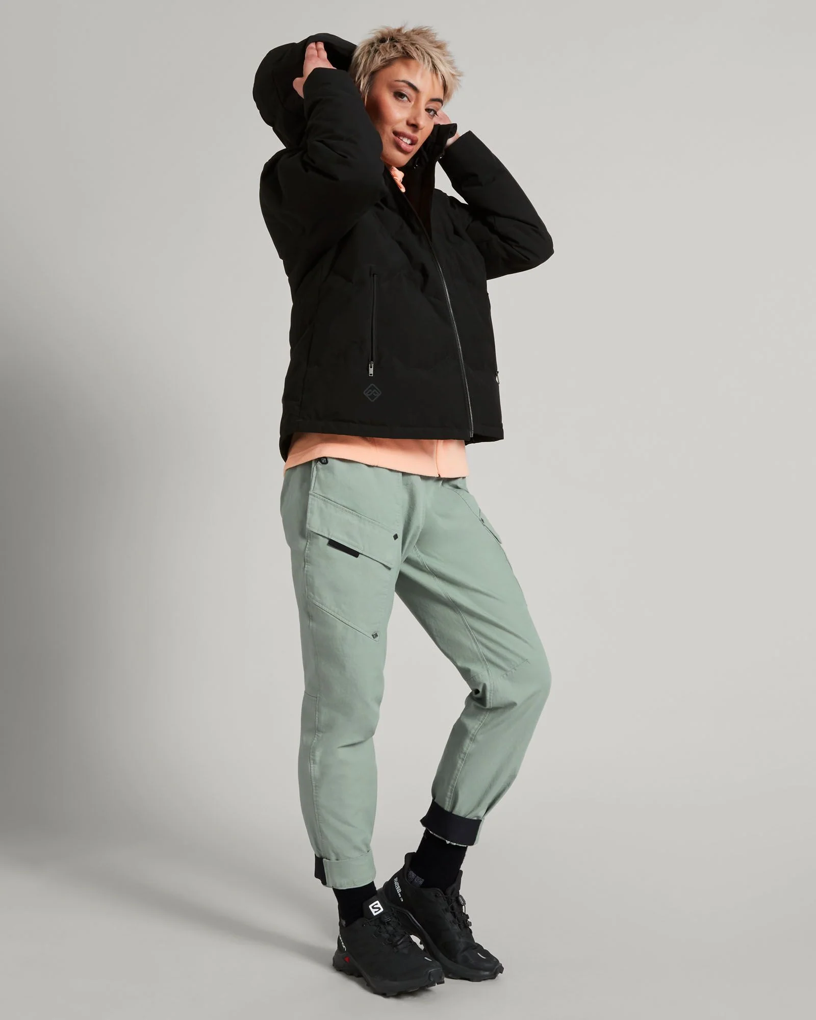 Women's Frisco X Hooded Down Jacket - Black - Image 2