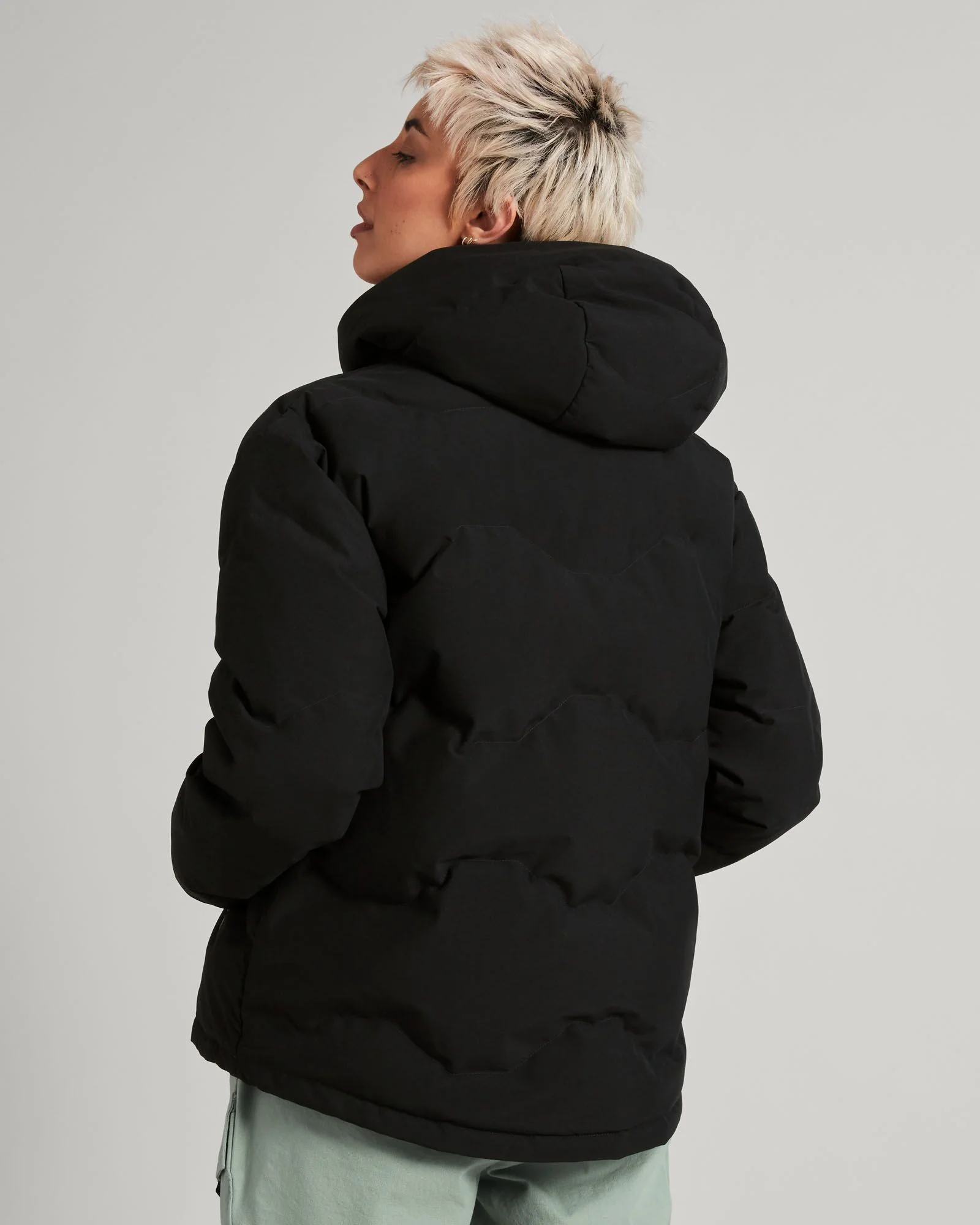 Women's Frisco X Hooded Down Jacket - Black - Image 4