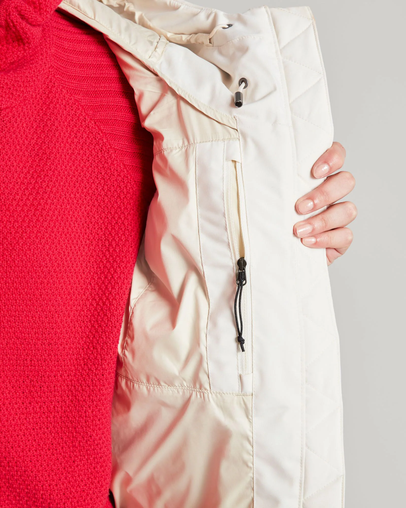 Women's Frisco X Hooded Down Vest - Natural - Image 2