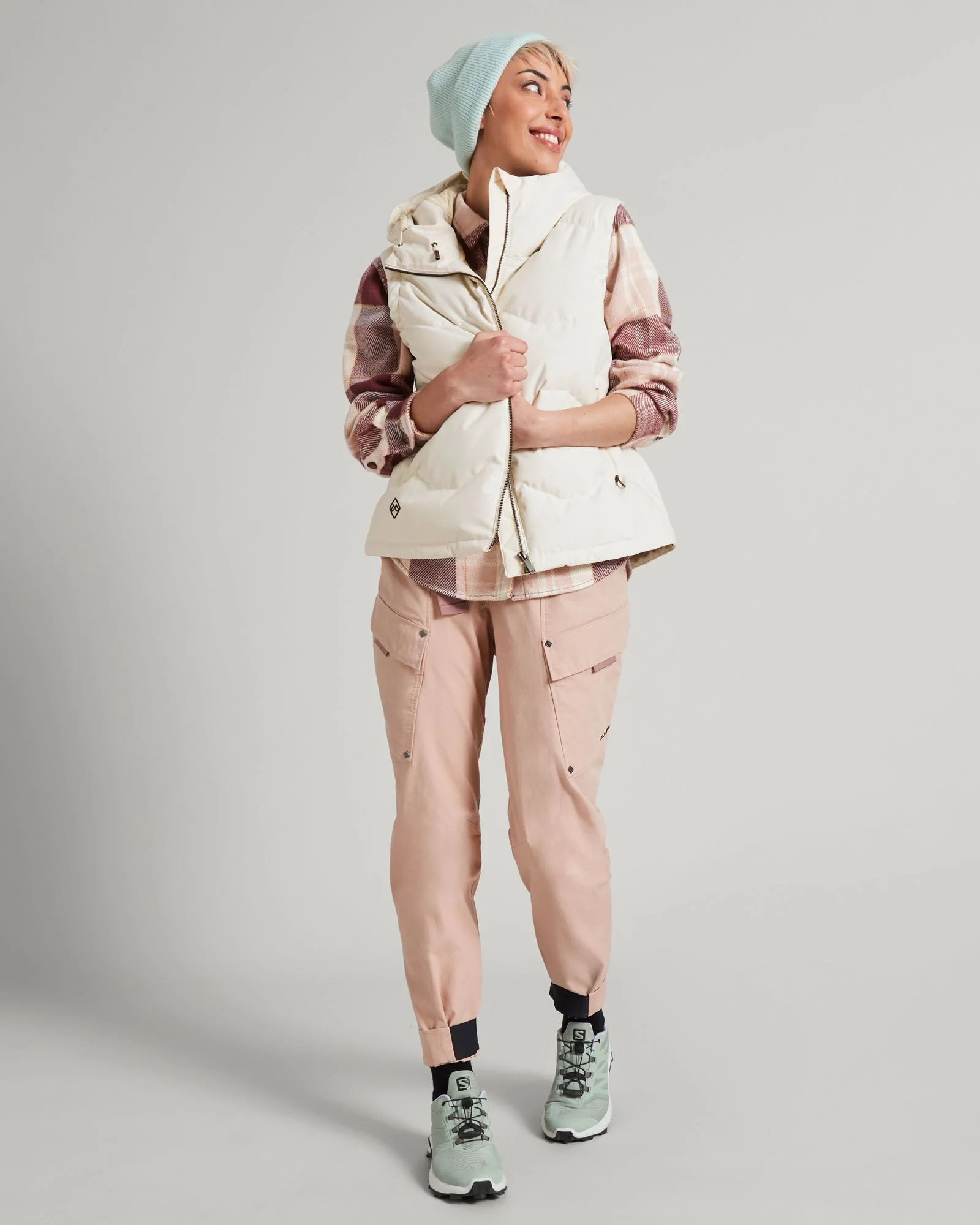 Women's Frisco X Hooded Down Vest - Natural - Image 4
