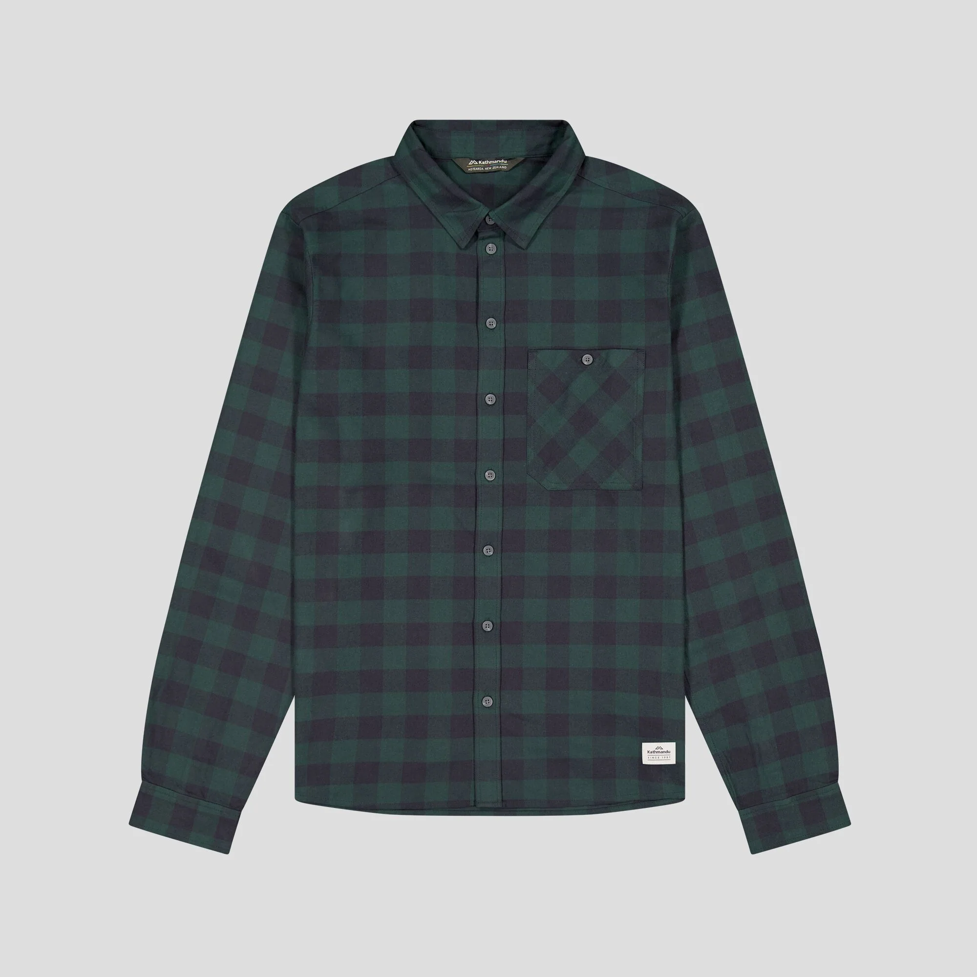 Fyfe Men's L/S Shirt - Forest Gingham - Image 5