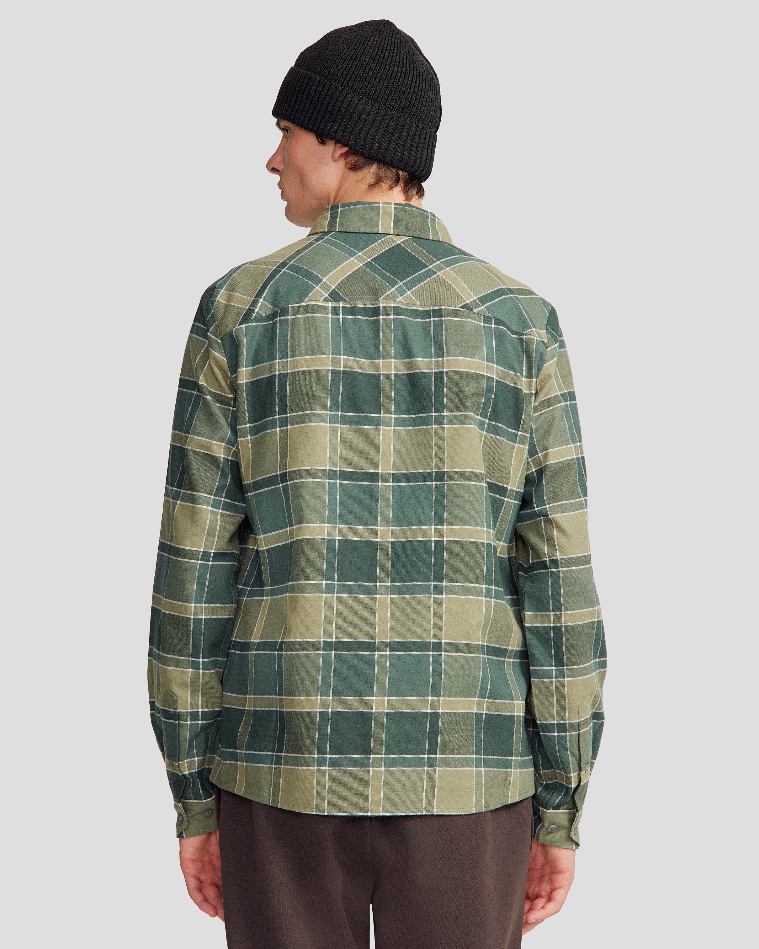 Fyfe Men's L/S Shirt - Forest Plaid - Image 4