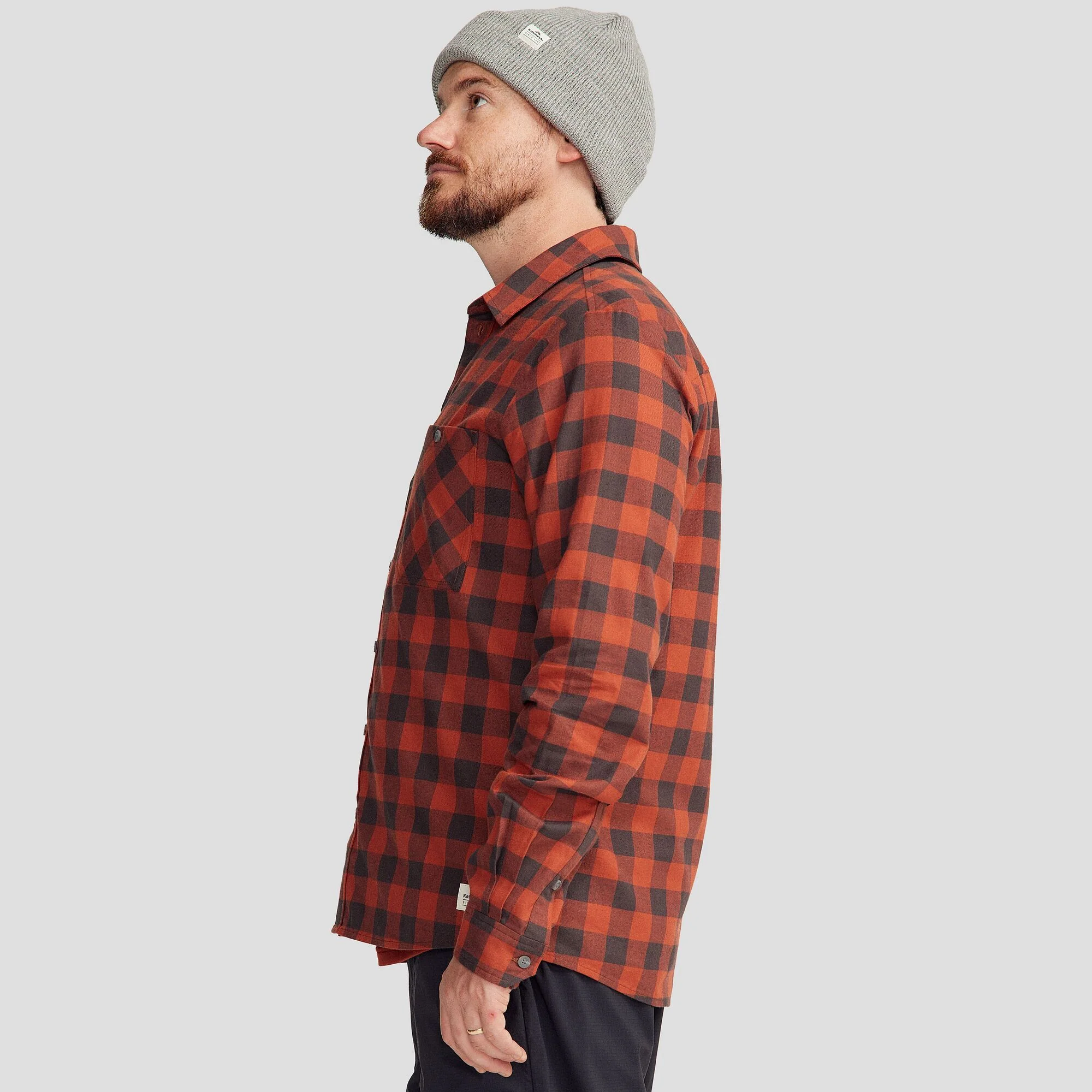 Fyfe Men's L/S Shirt - Redwood Gingham - Image 3