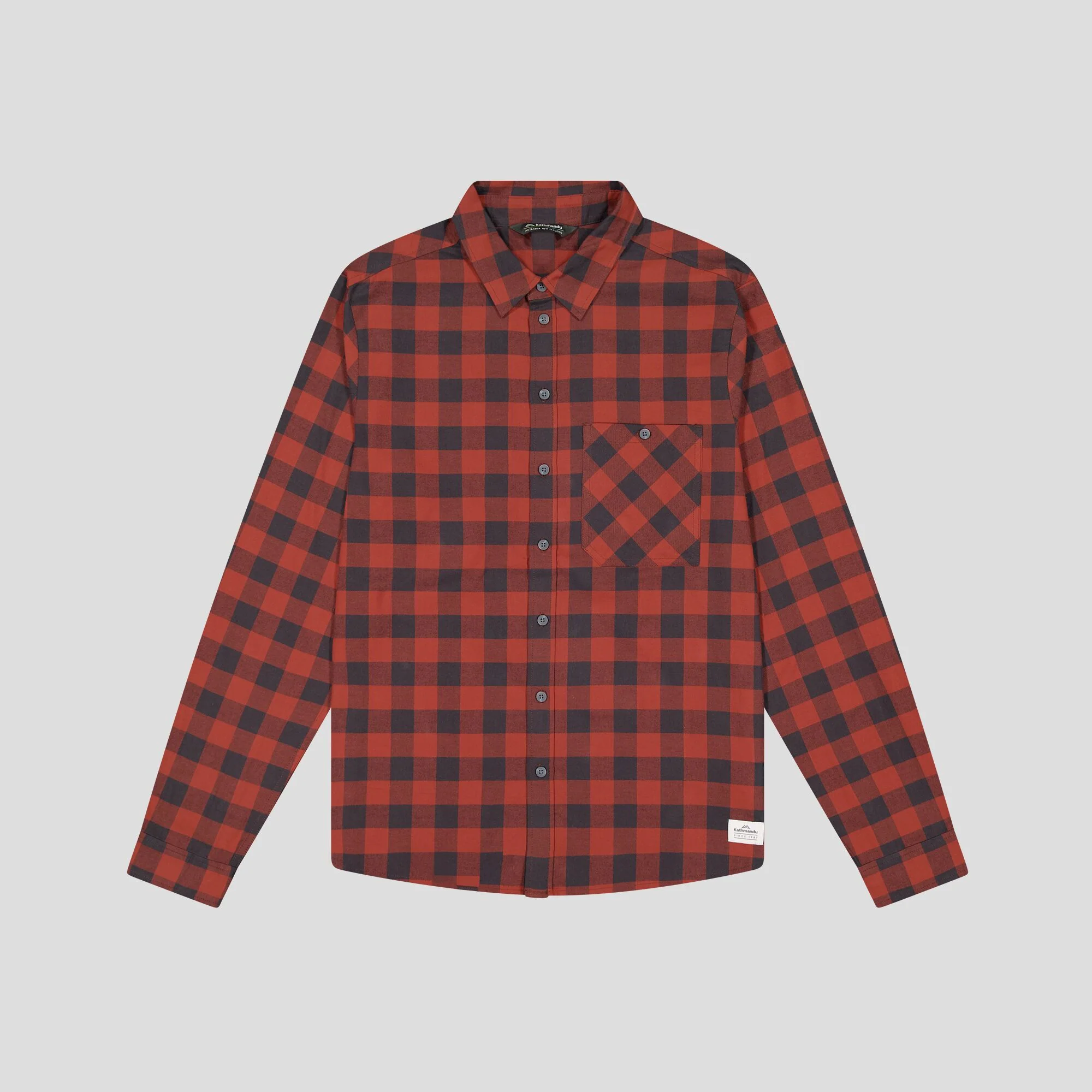Fyfe Men's L/S Shirt - Redwood Gingham - Image 5