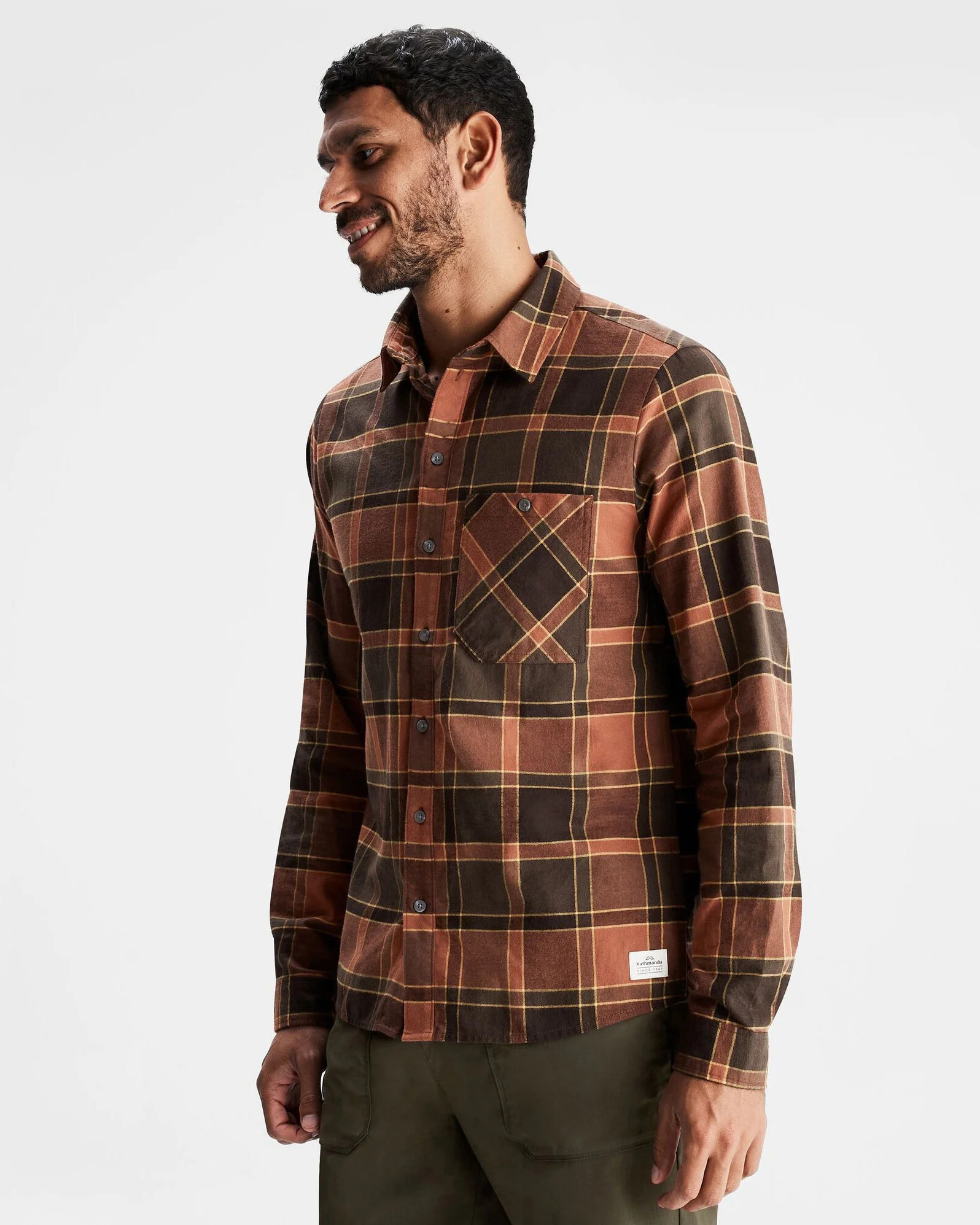 Men's Fyfe Flannel Shirt - Redwood Plaid - Image 2