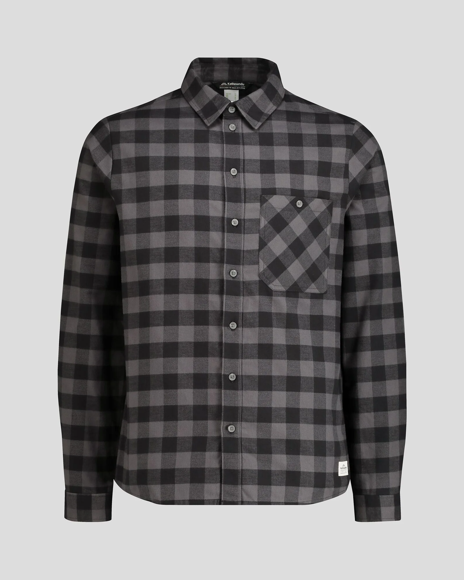 Men's Fyfe Flannel Shirt - Shale Gingham - Image 5
