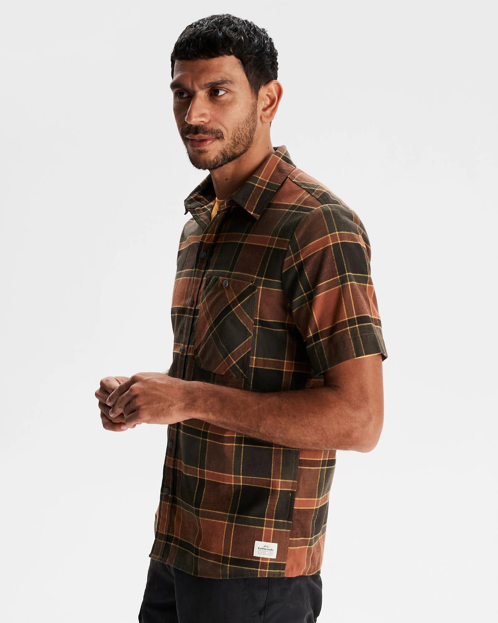Men's Fyfe Short Sleeve Shirt - Redwood Plaid - Image 3