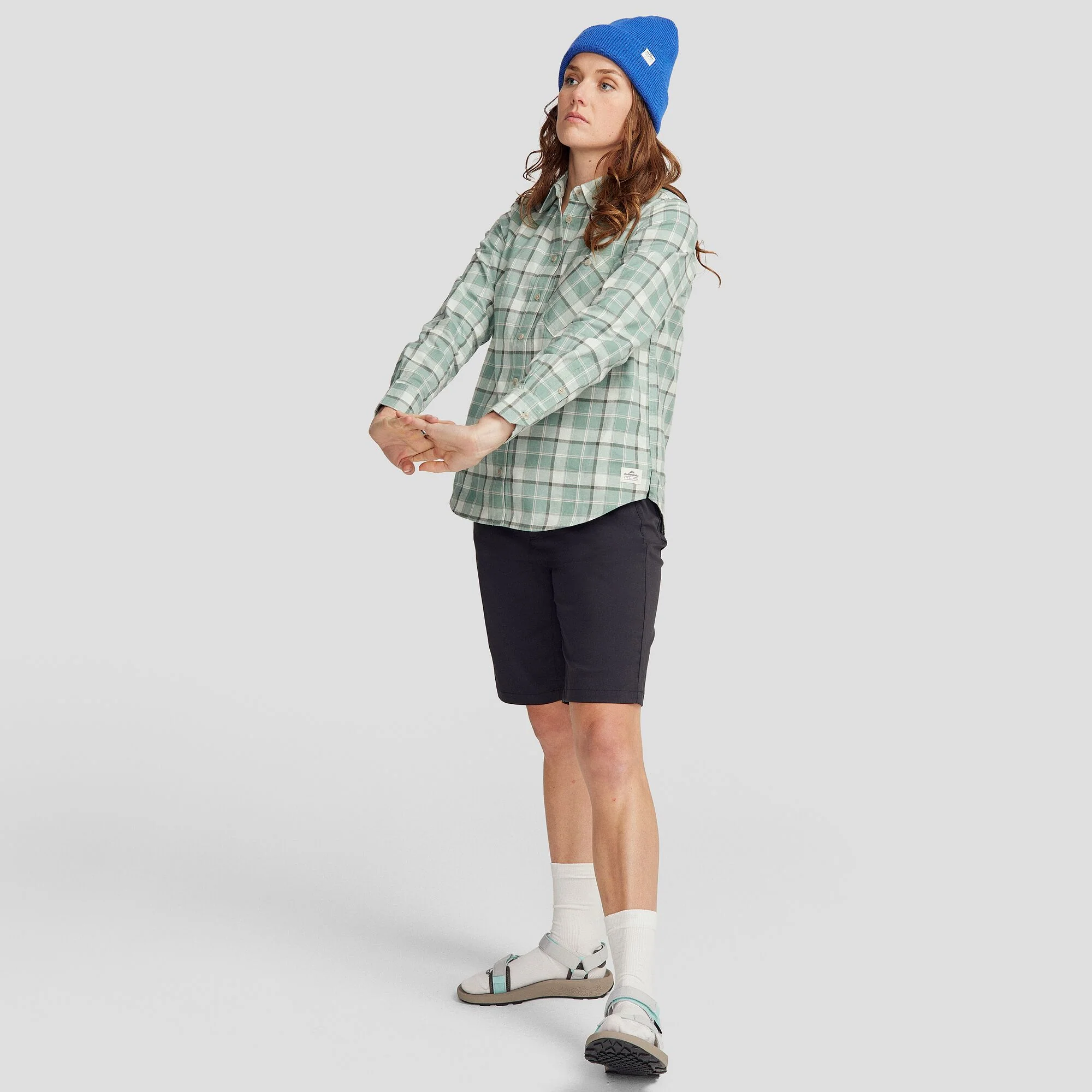 Women's Fyfe L/S Shirt - Deep Forest Plaid - Image 2