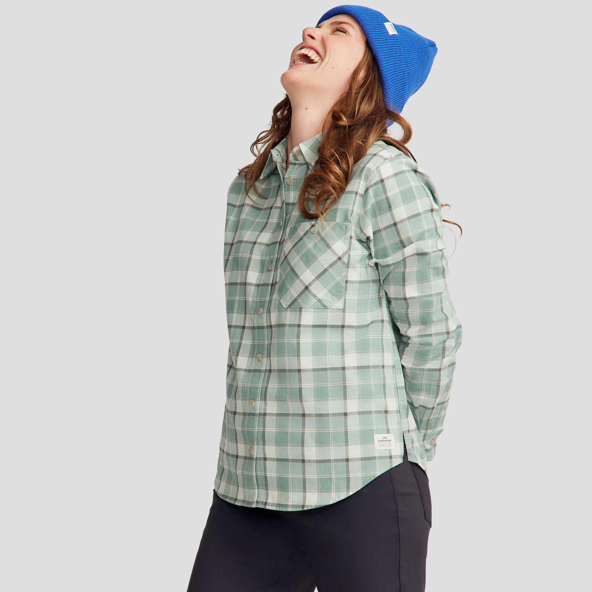 Women's Fyfe L/S Shirt - Deep Forest Plaid - Image 3