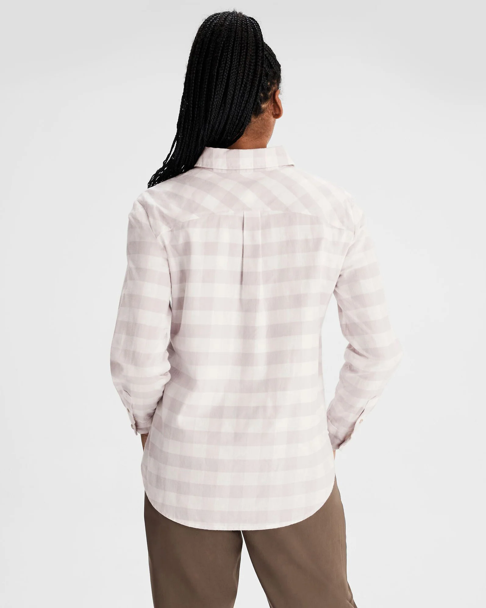 Women's Fyfe Flannel Shirt - Dove Gingham - Image 3