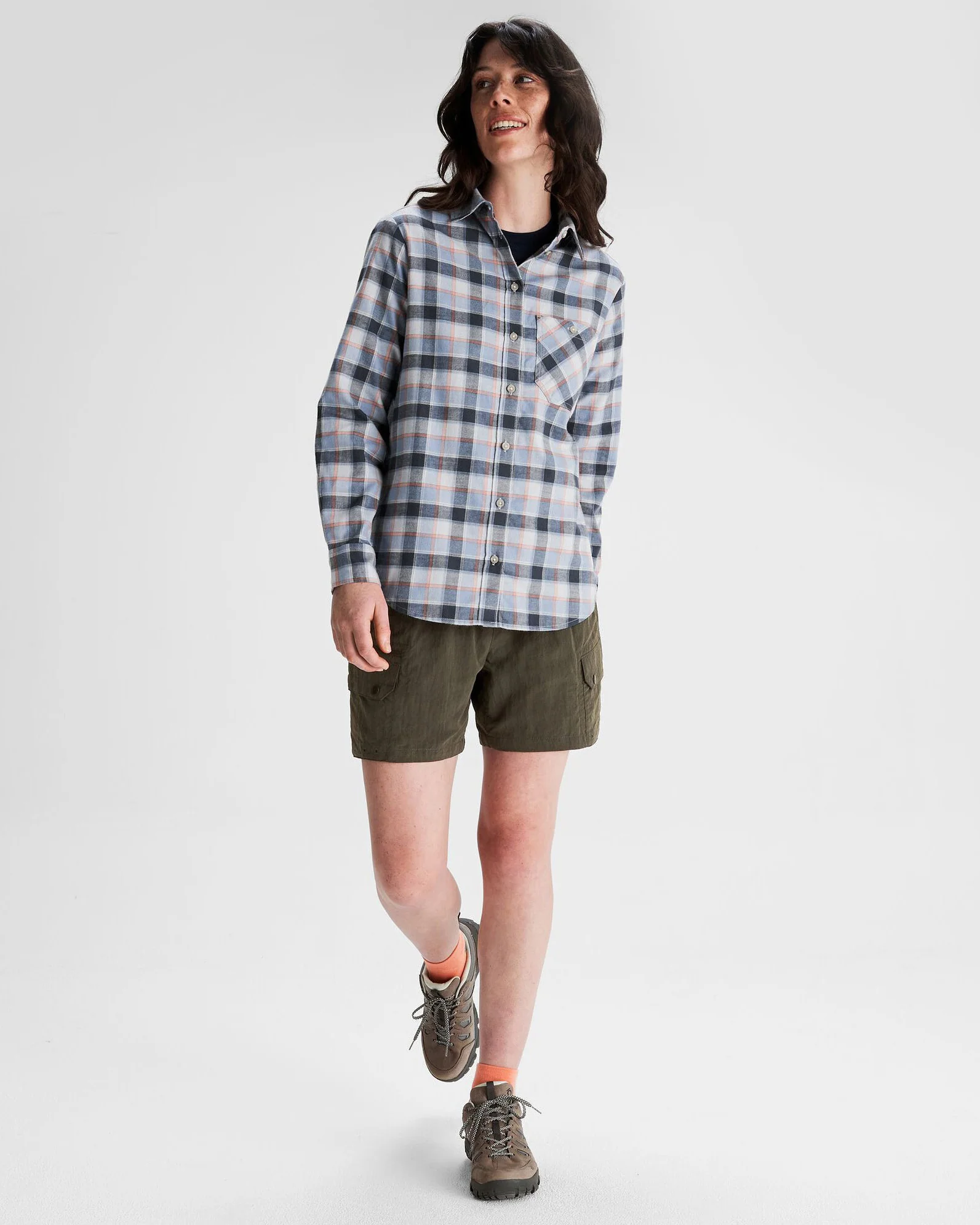Women's Fyfe Flannel Shirt - Haze Blue Plaid - Image 2