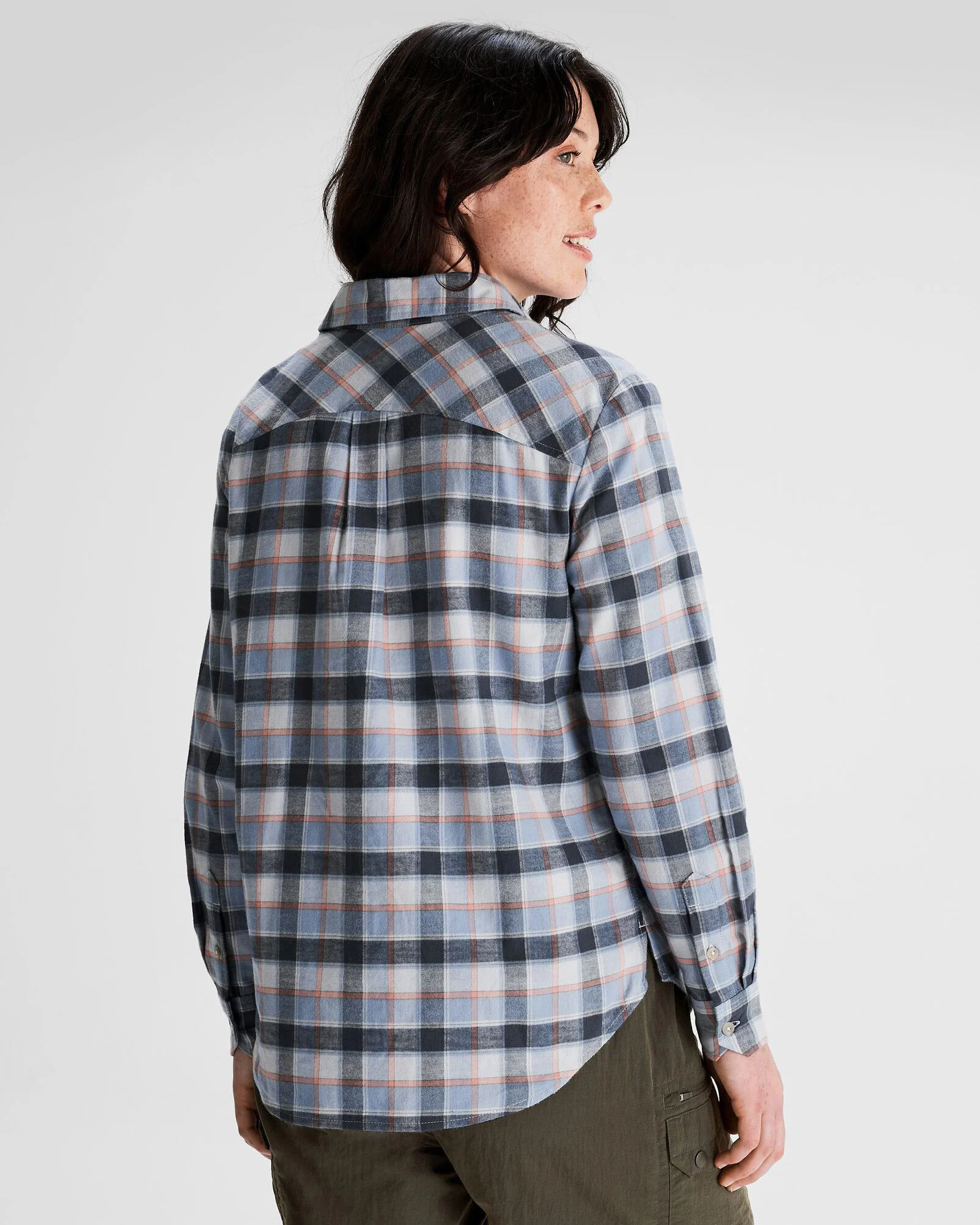 Women's Fyfe Flannel Shirt - Haze Blue Plaid - Image 3