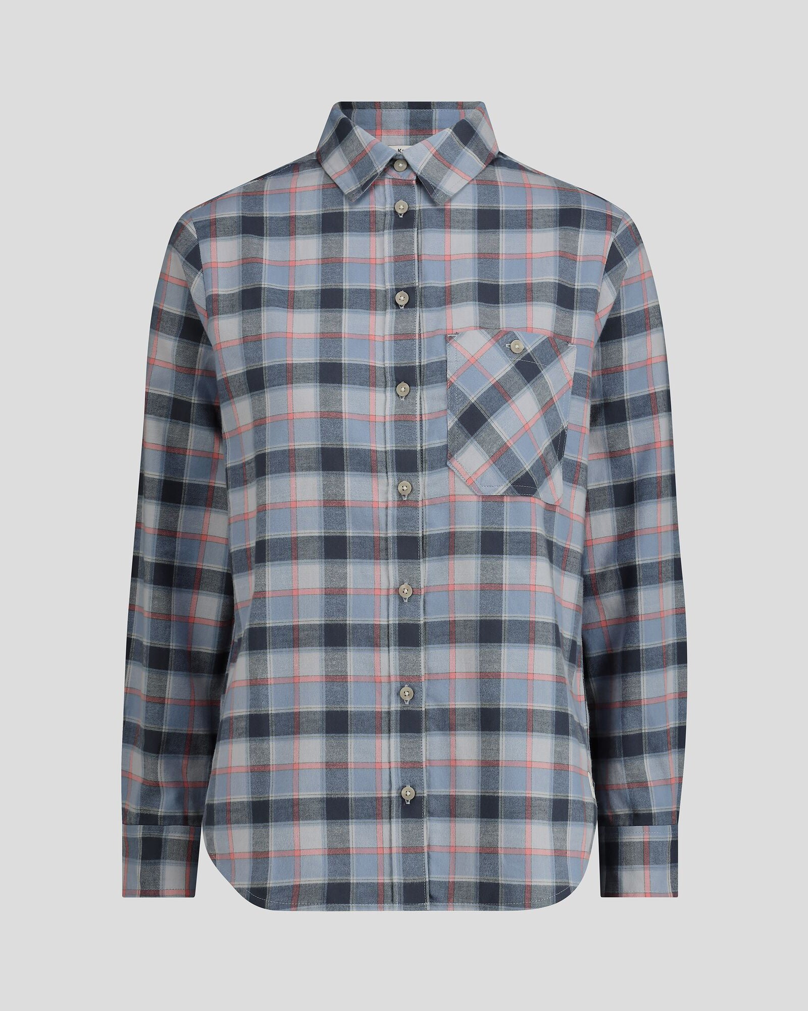 Women's Fyfe Flannel Shirt - Haze Blue Plaid - Image 4