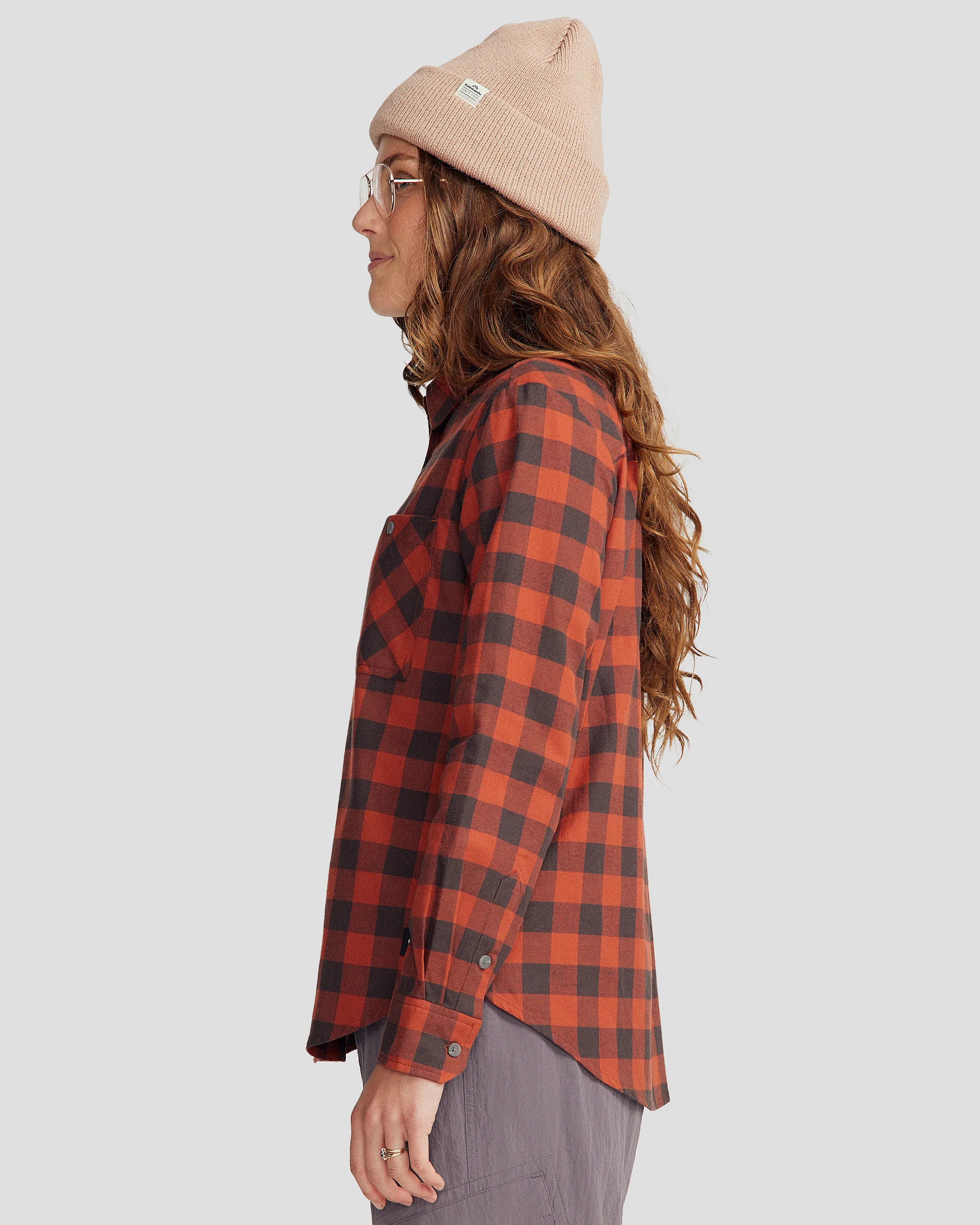 Fyfe Women's L/S Shirt - Redwood Gingham - Image 3