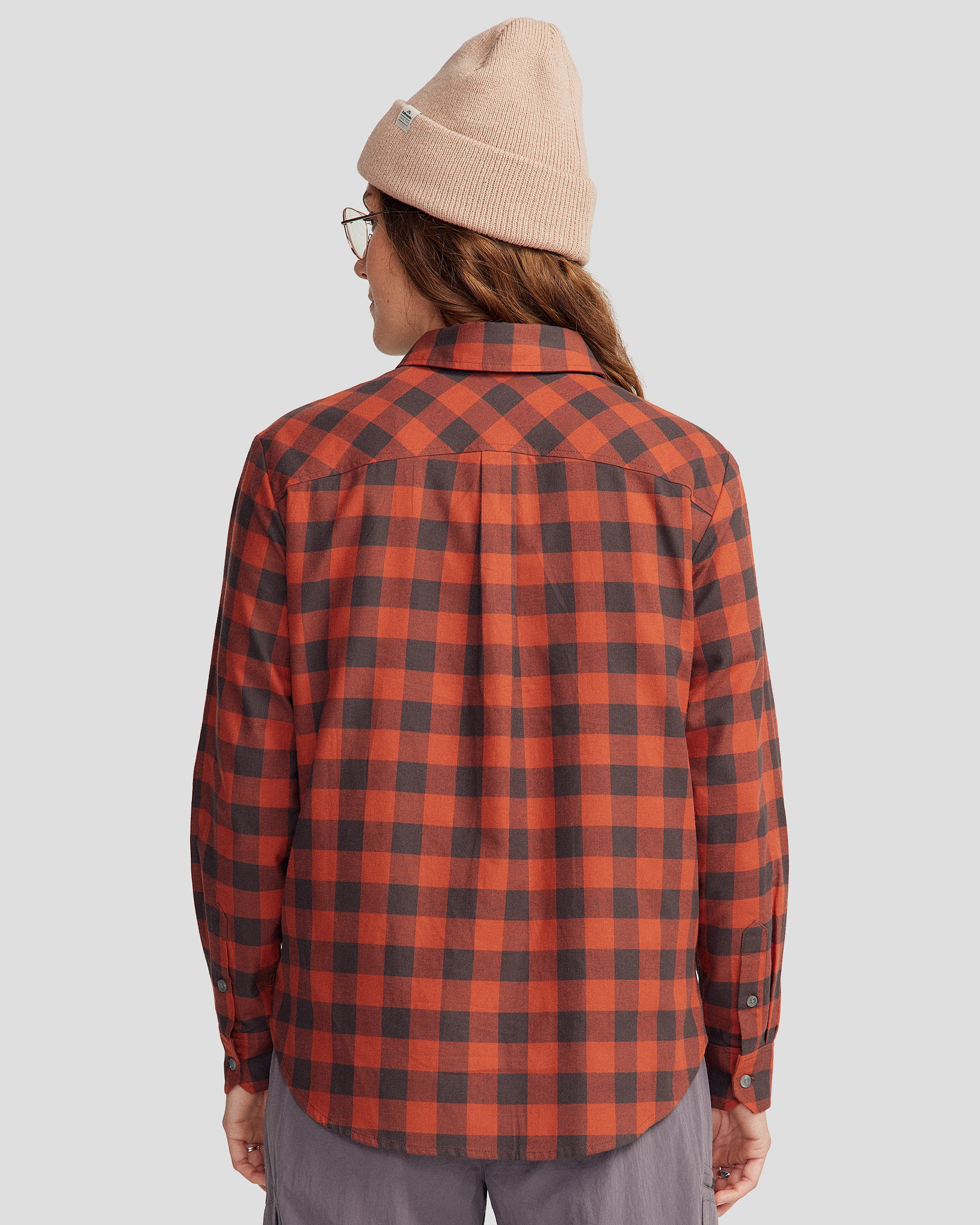 Fyfe Women's L/S Shirt - Redwood Gingham - Image 4