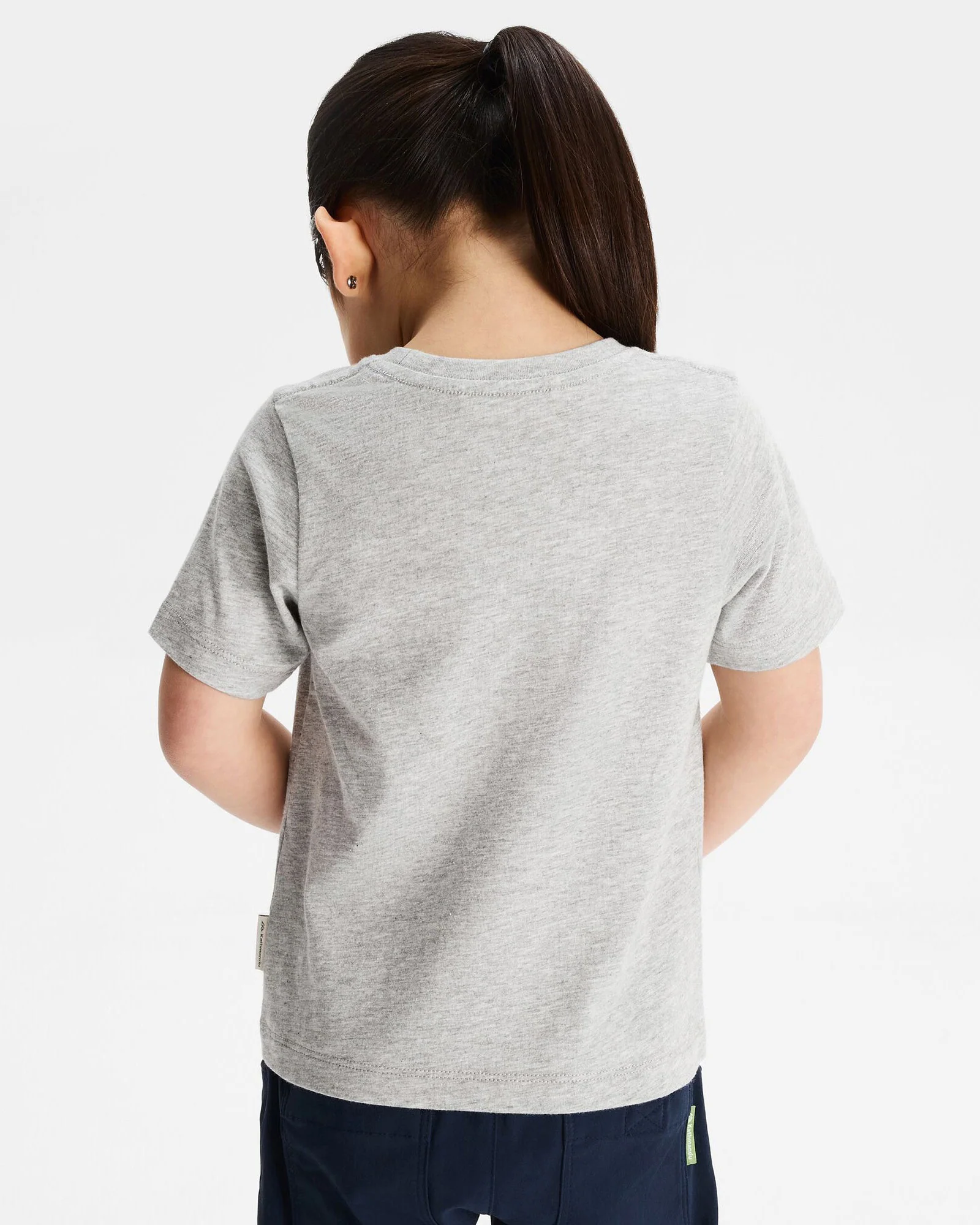 Kids' Geo Skink Organic Cotton T-shirt - Light Grey Marle - Image 3
