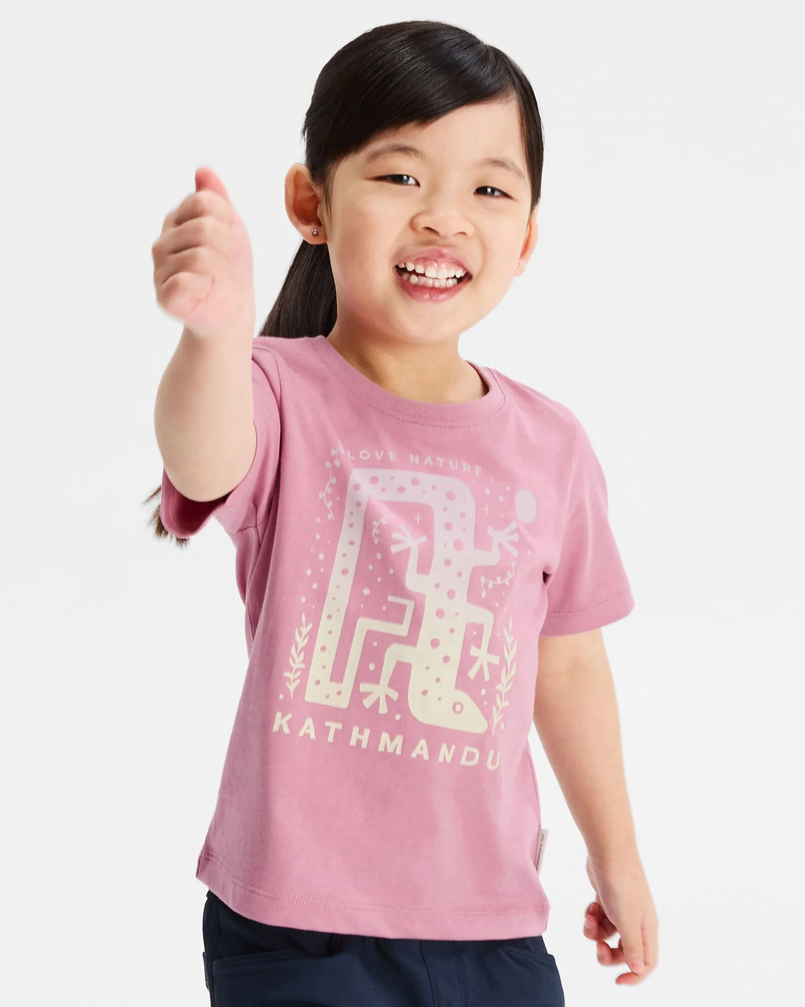 Kids' Geo Skink Organic Cotton T-shirt - Orchid - Image 2