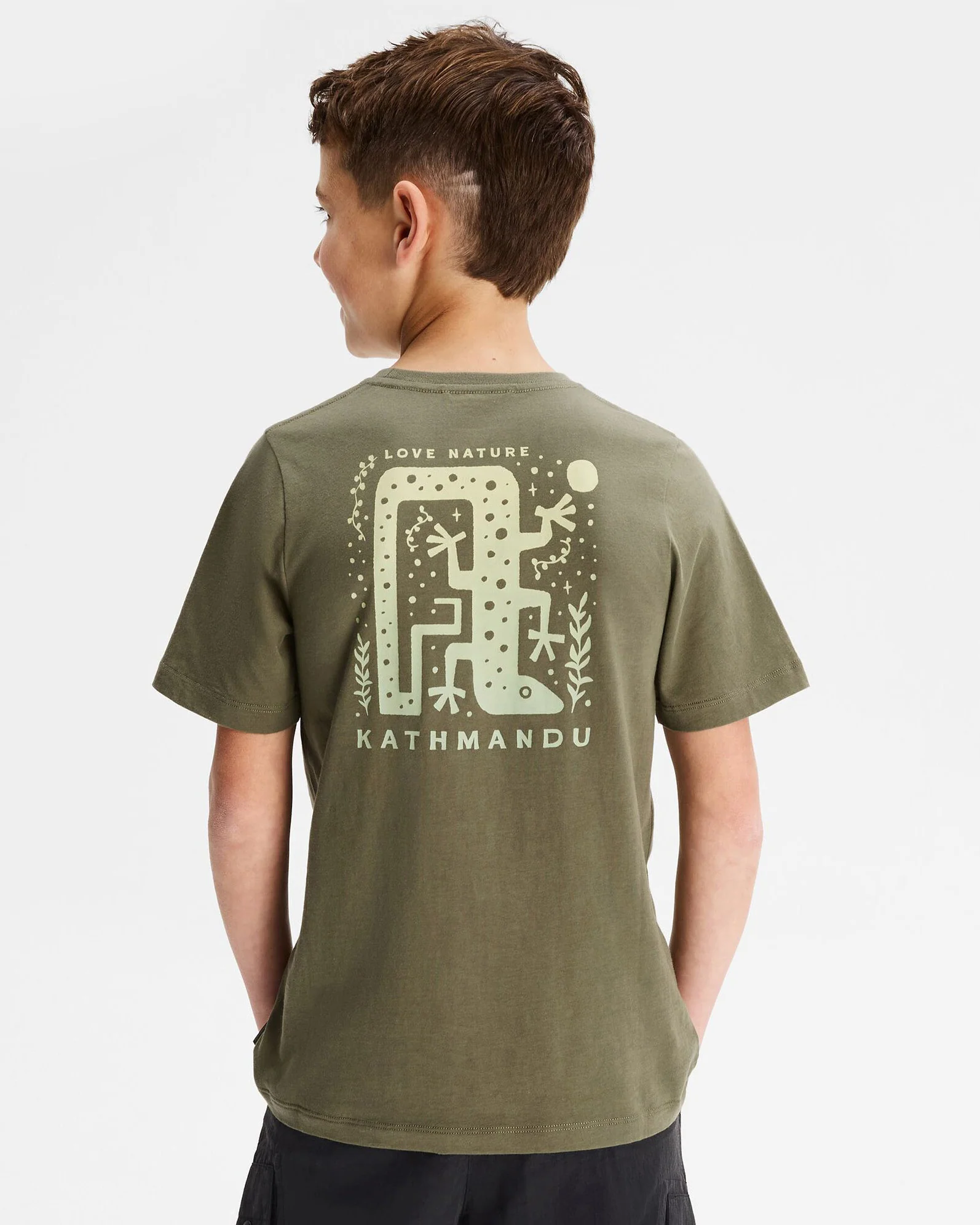 Boys' Geo Skink Organic Cotton T-shirt - Beech - Image 3