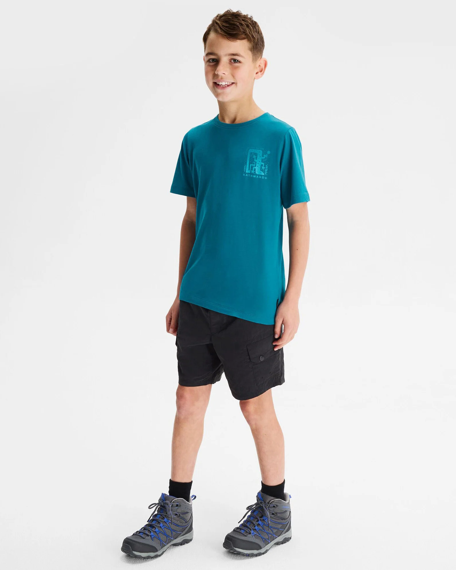 Boys' Geo Skink Organic Cotton T-shirt - Dark Eddy - Image 2