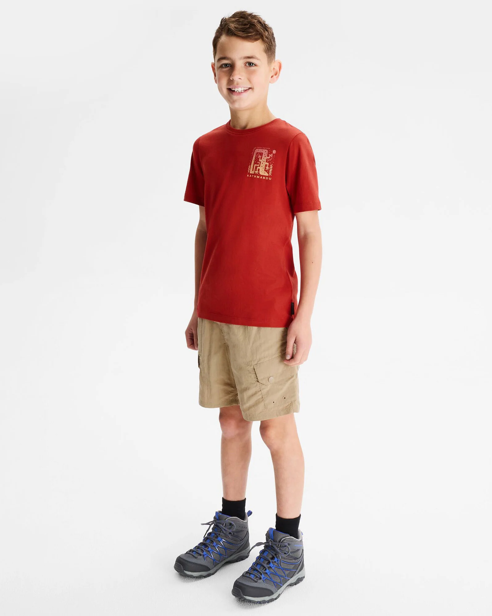 Boys' Geo Skink Organic Cotton T-shirt - Spicy Chilli Pepper - Image 2