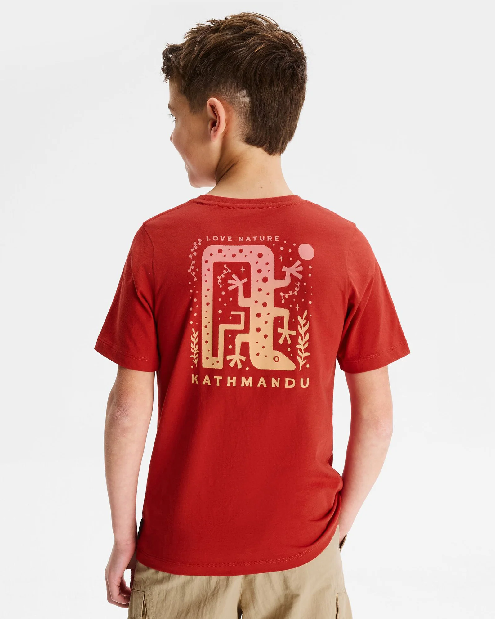 Boys' Geo Skink Organic Cotton T-shirt - Spicy Chilli Pepper - Image 3