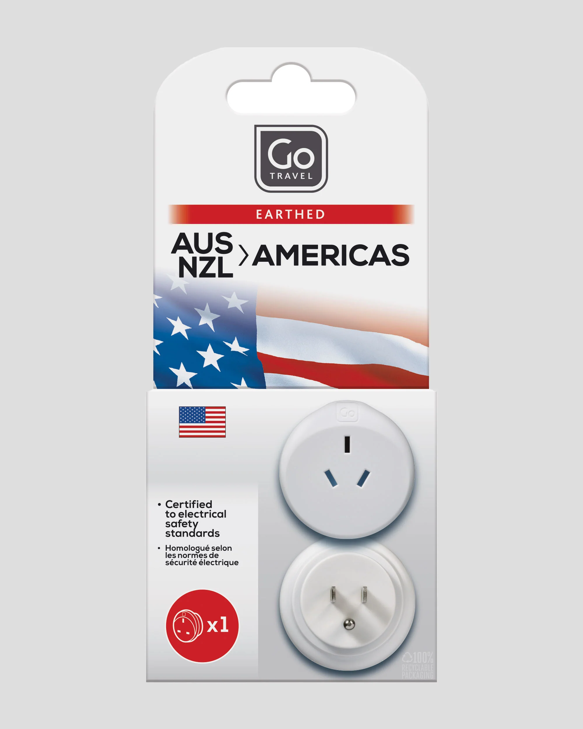 Go Travel Aus - USA Adaptor - White - Image 4