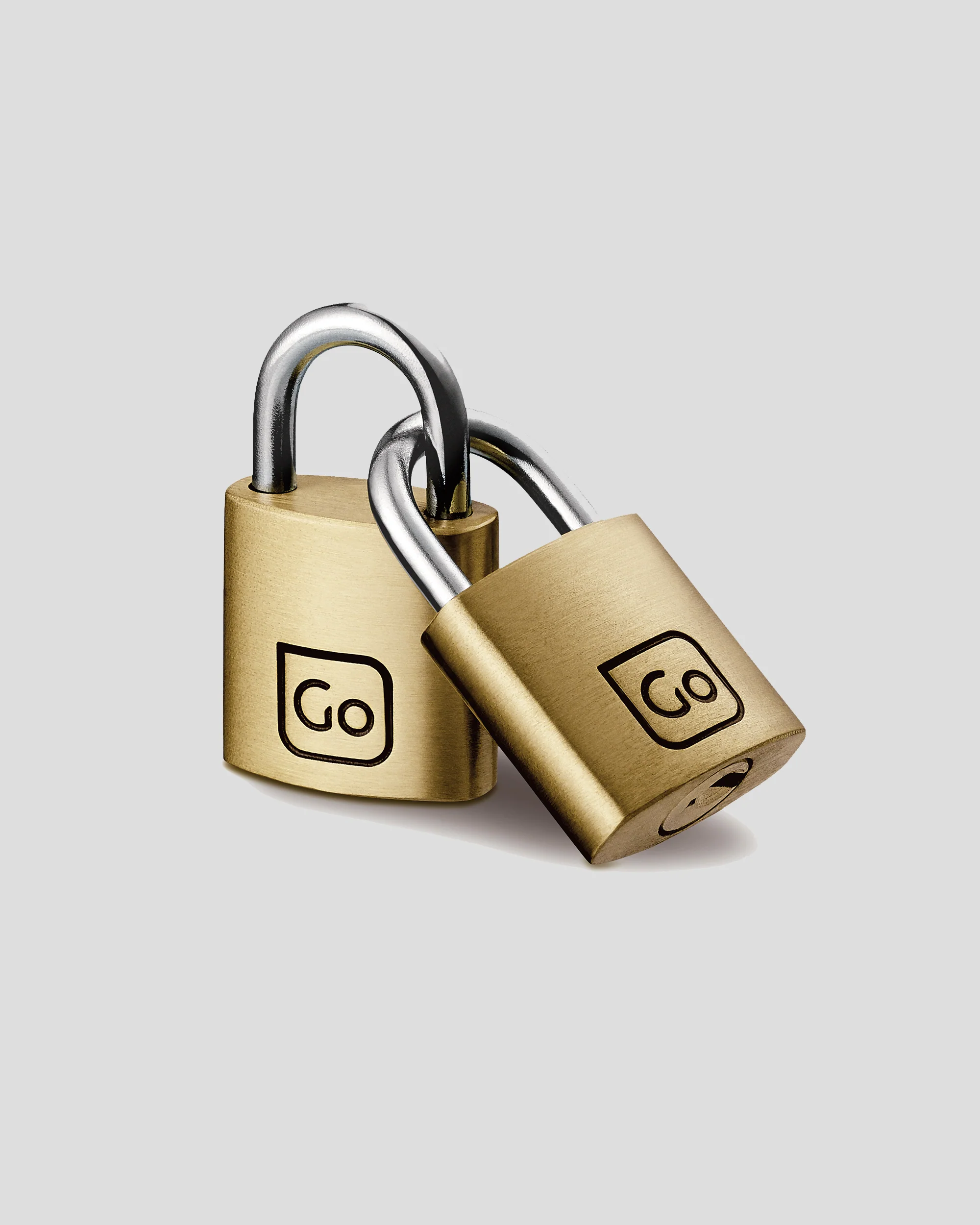 Go Travel Classic Brass Key Padlocks 2Pk - Brass - Image 2