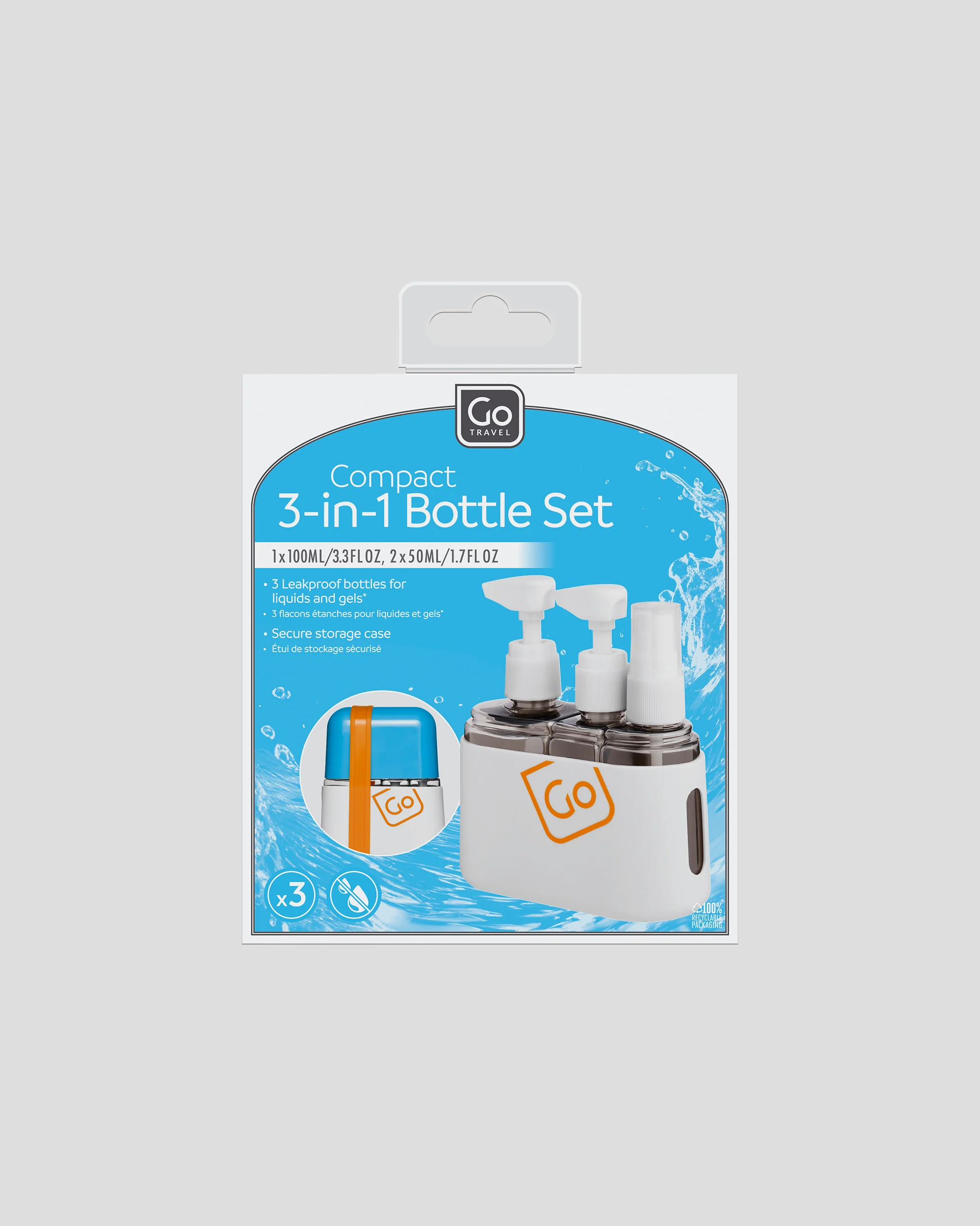 Go Travel Compact 3In1 Bottles - Blue - Image 5
