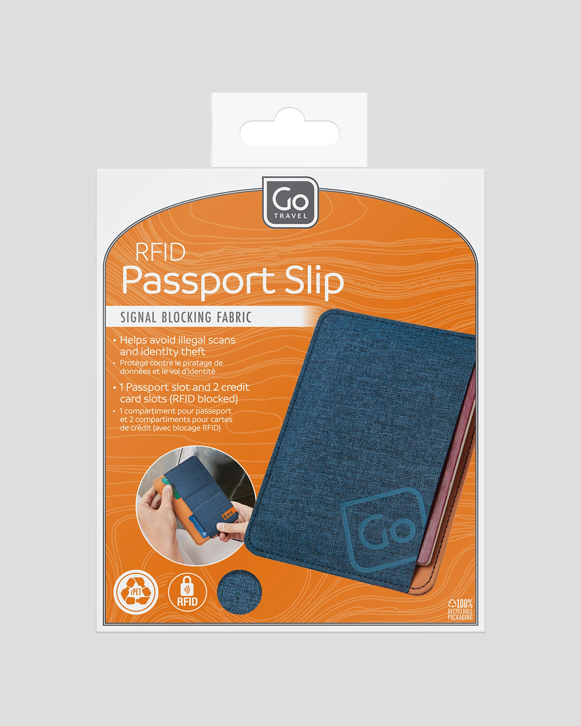 Go Travel RFID Passport Slip - Blue - Image 4