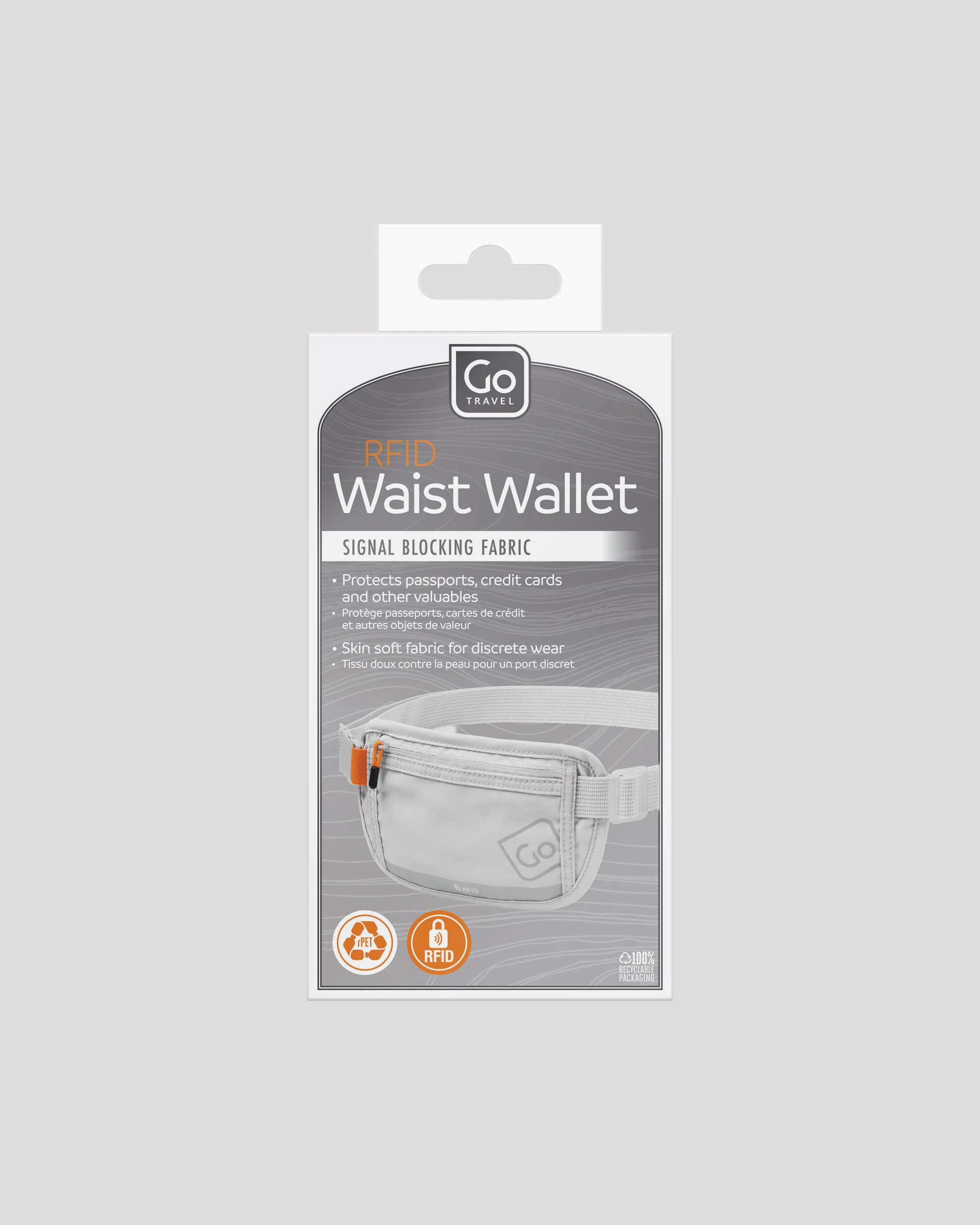 Go Travel RFID Waist Wallet - Grey - Image 5