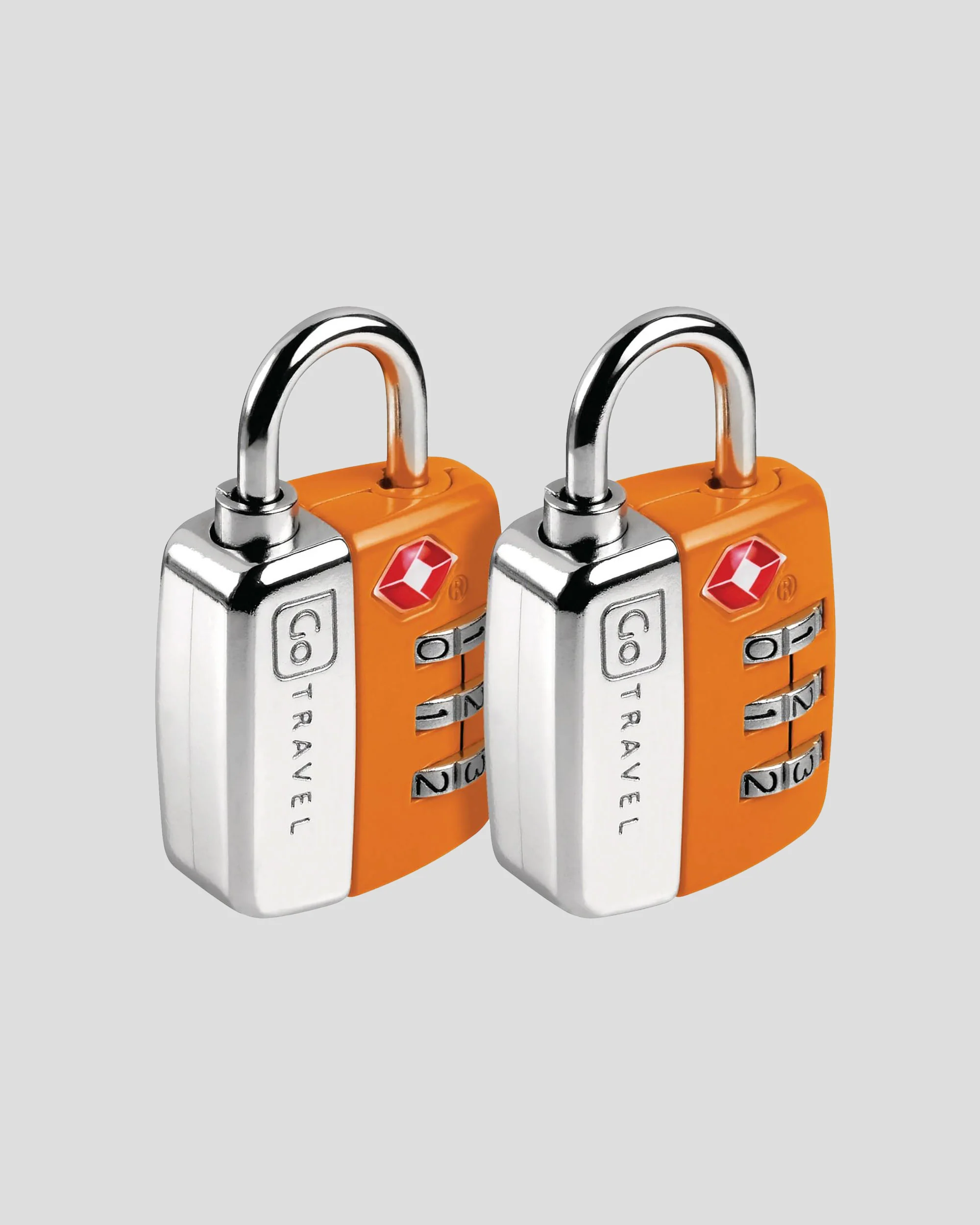 Go Travel TSA Combi Padlocks 2Pk - Orange - Image 2
