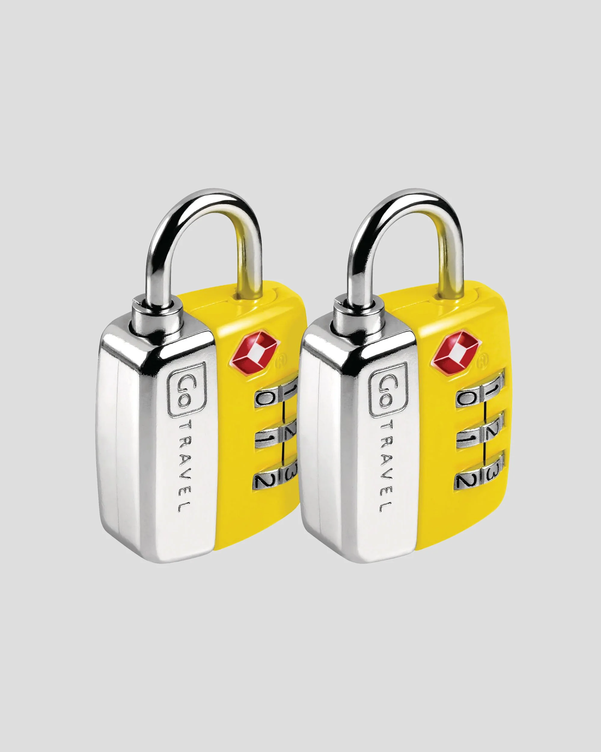 Go Travel TSA Combi Padlocks 2Pk - Yellow - Image 3
