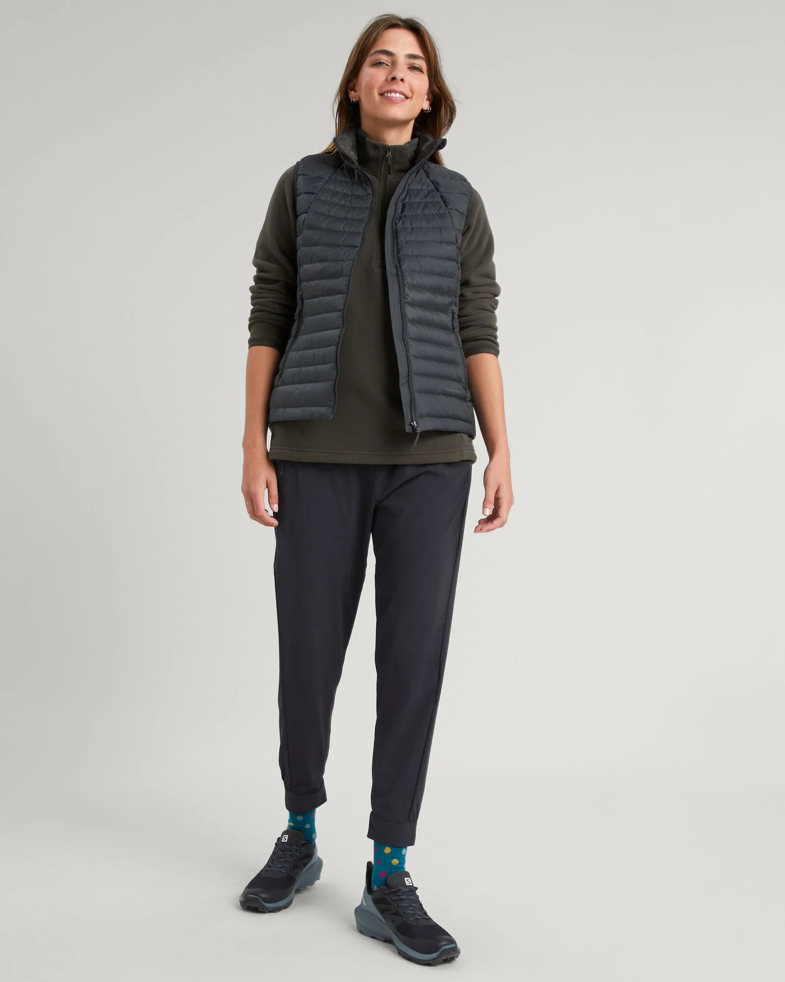 Women's Heli R Down Vest - Black Stingray - Image 2