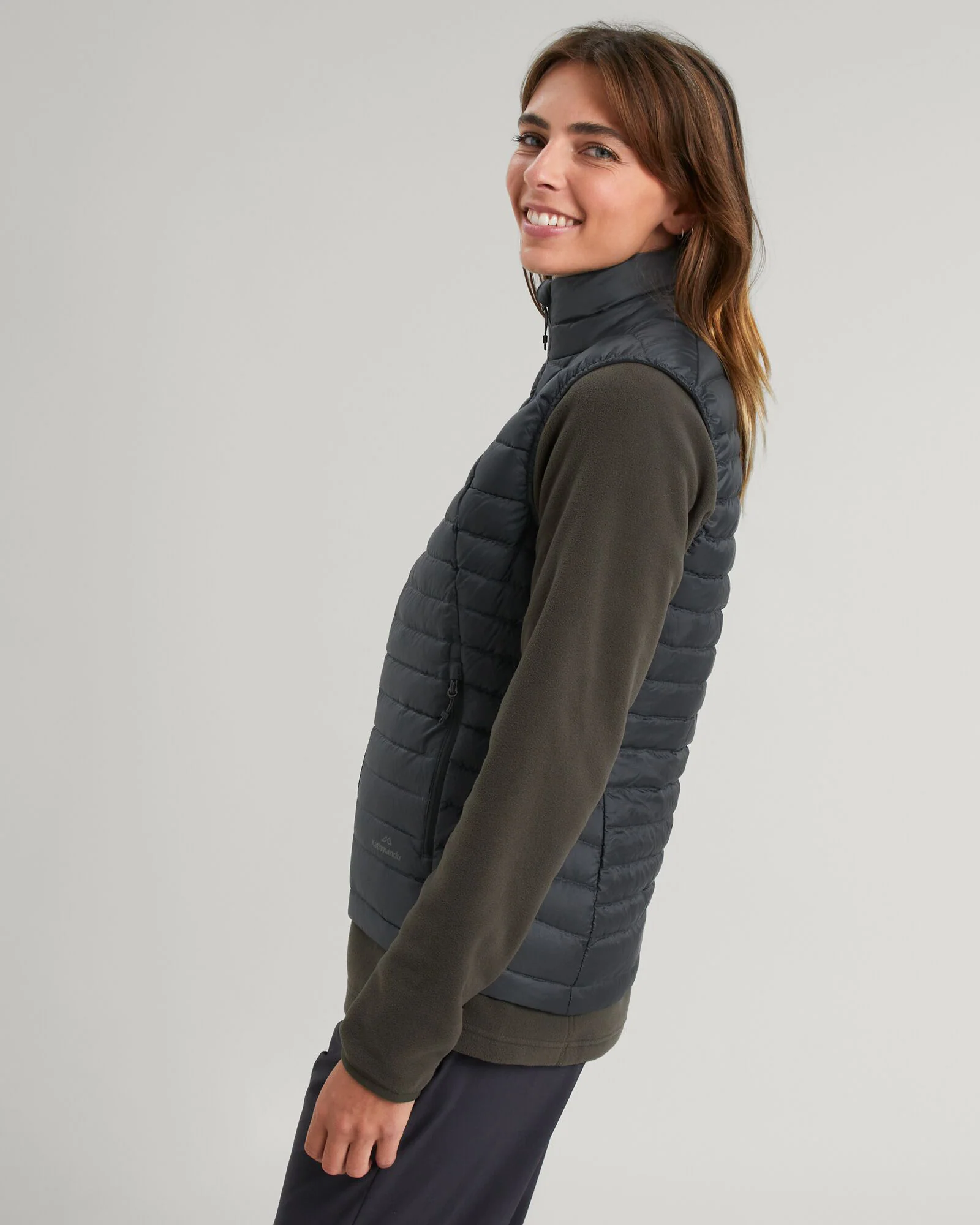 Women's Heli R Down Vest - Black Stingray - Image 3
