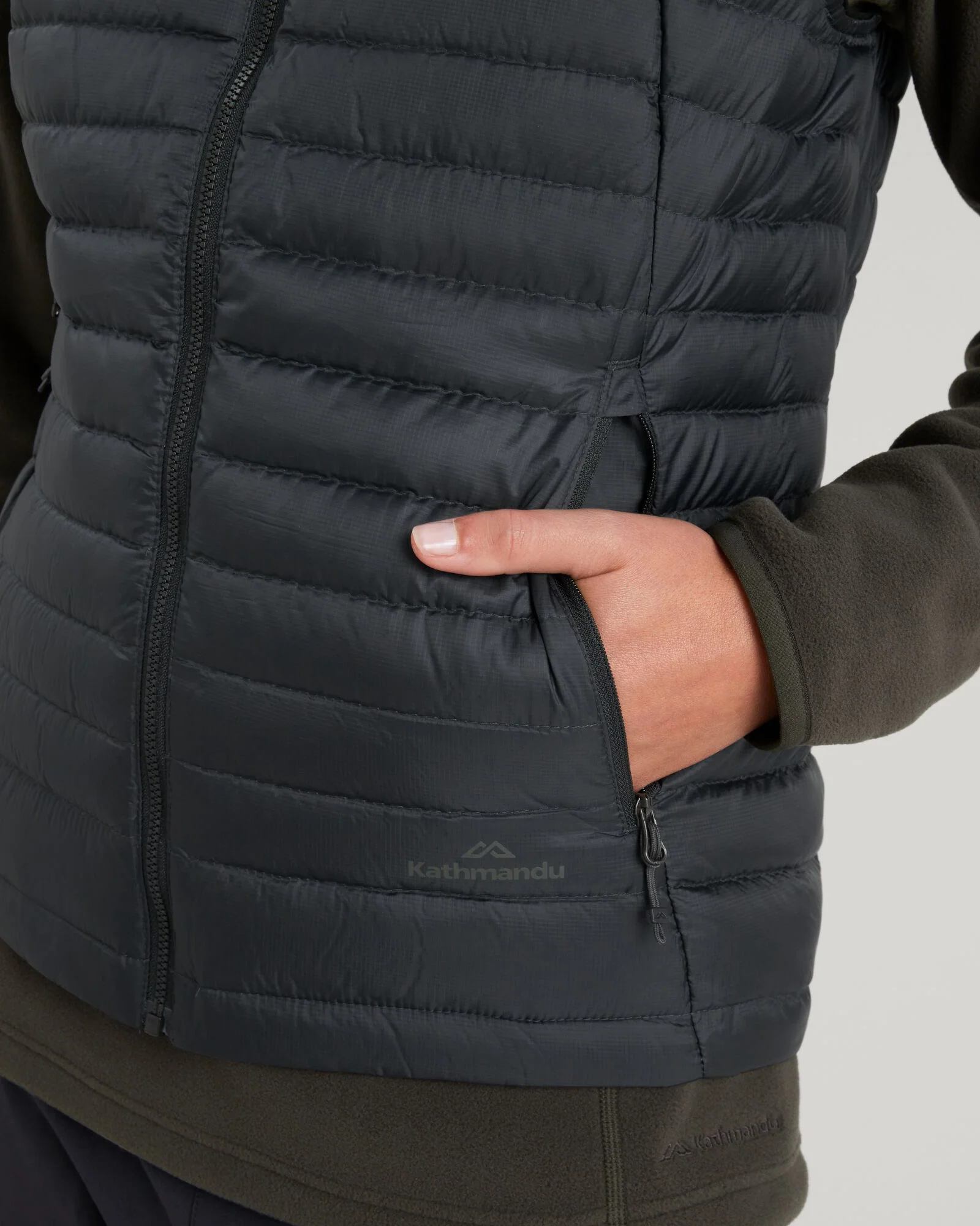 Women's Heli R Down Vest - Black Stingray - Image 5