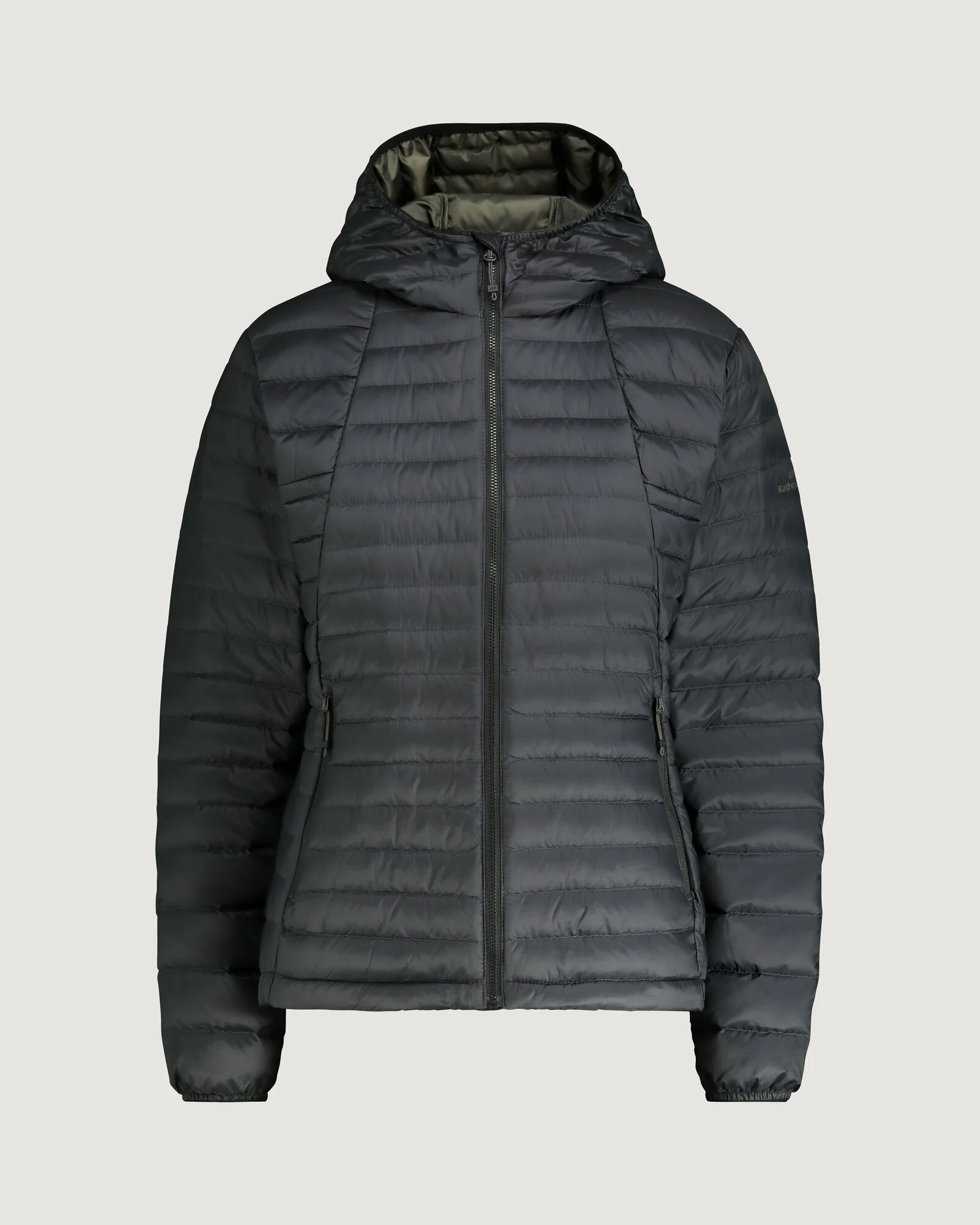 Women's Heli R Hooded Down Jacket - Black Stingray - Image 10