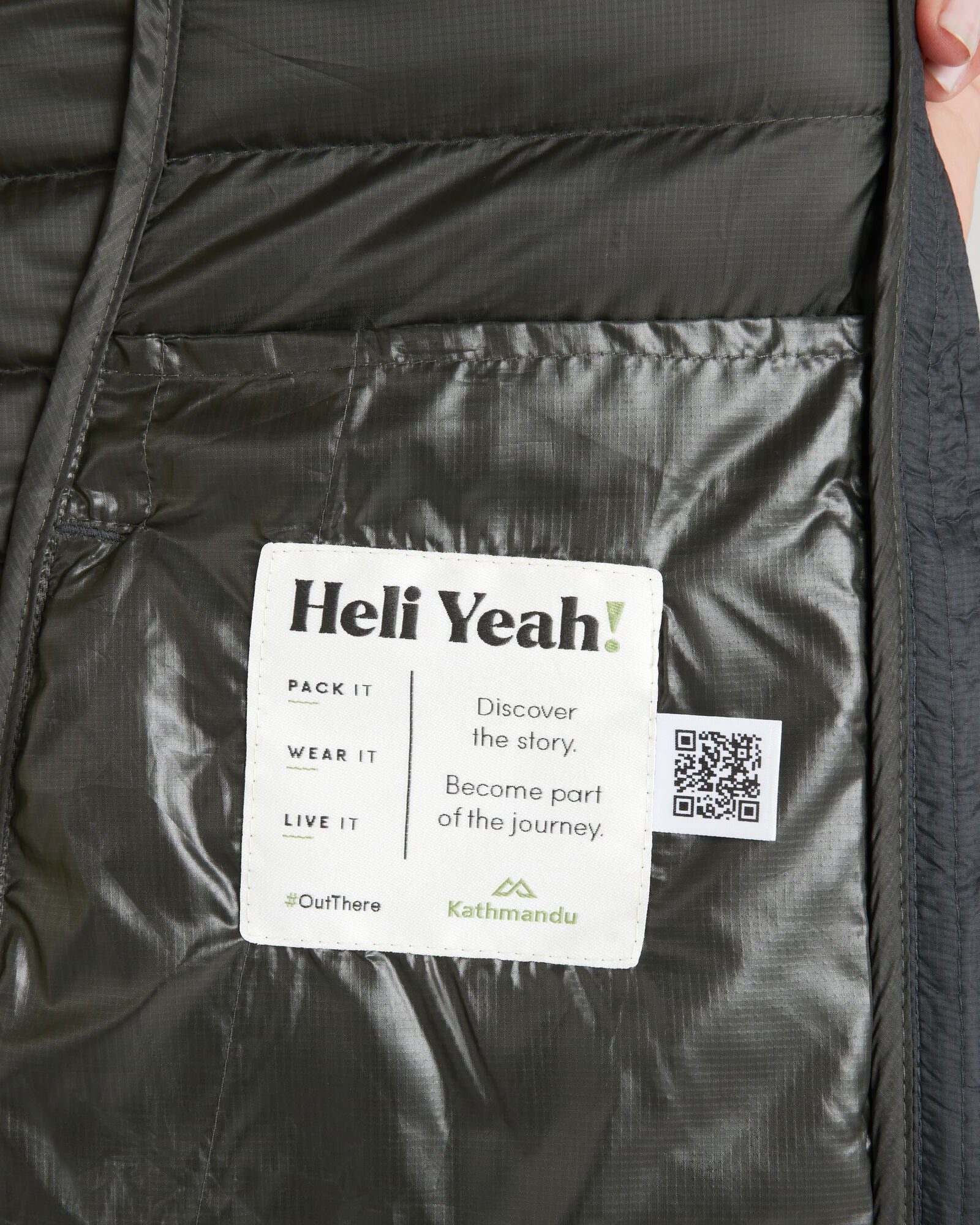Women's Heli R Hooded Down Jacket - Black Stingray - Image 9