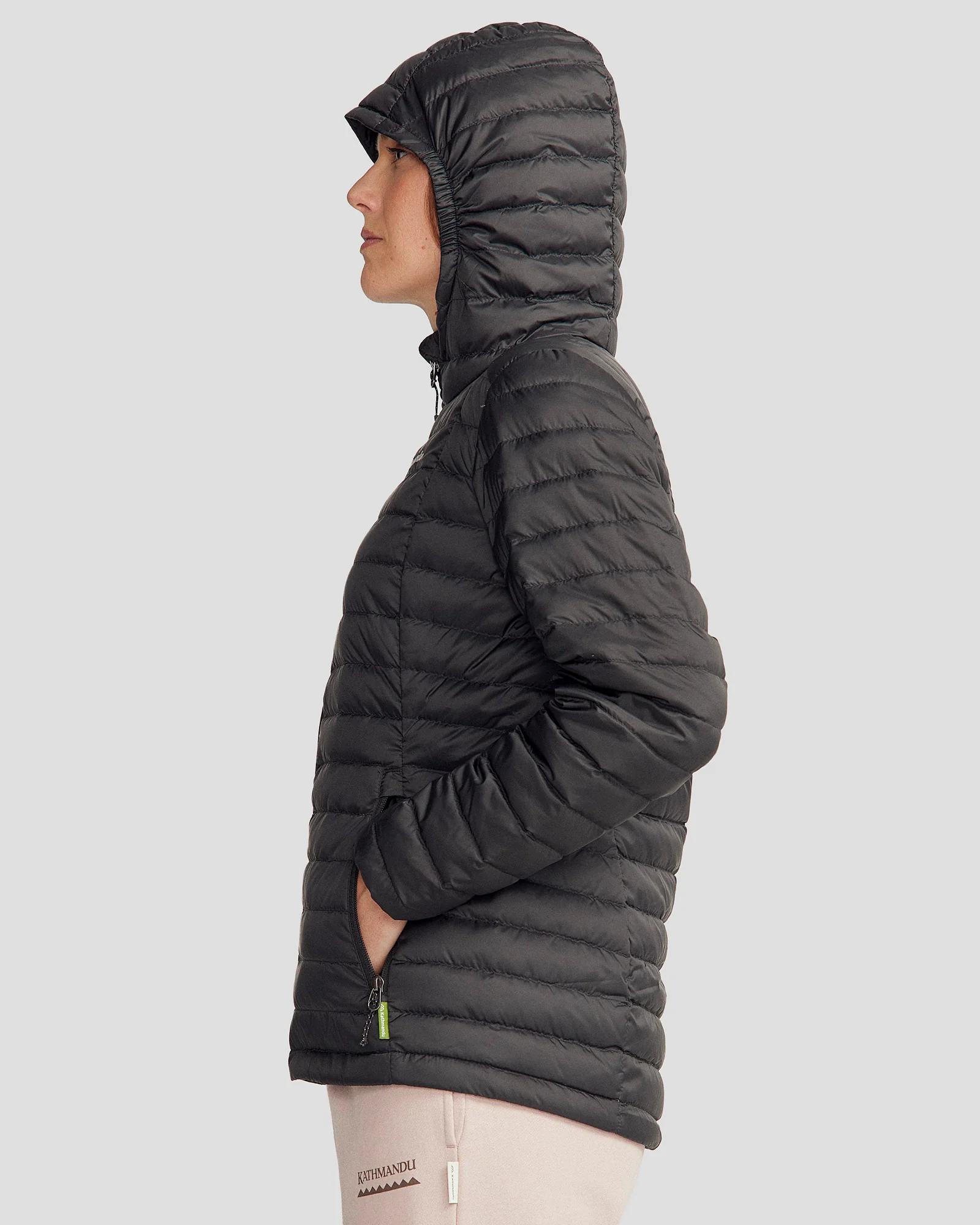 Women's Heli Hooded Down Jacket - Black - Image 3