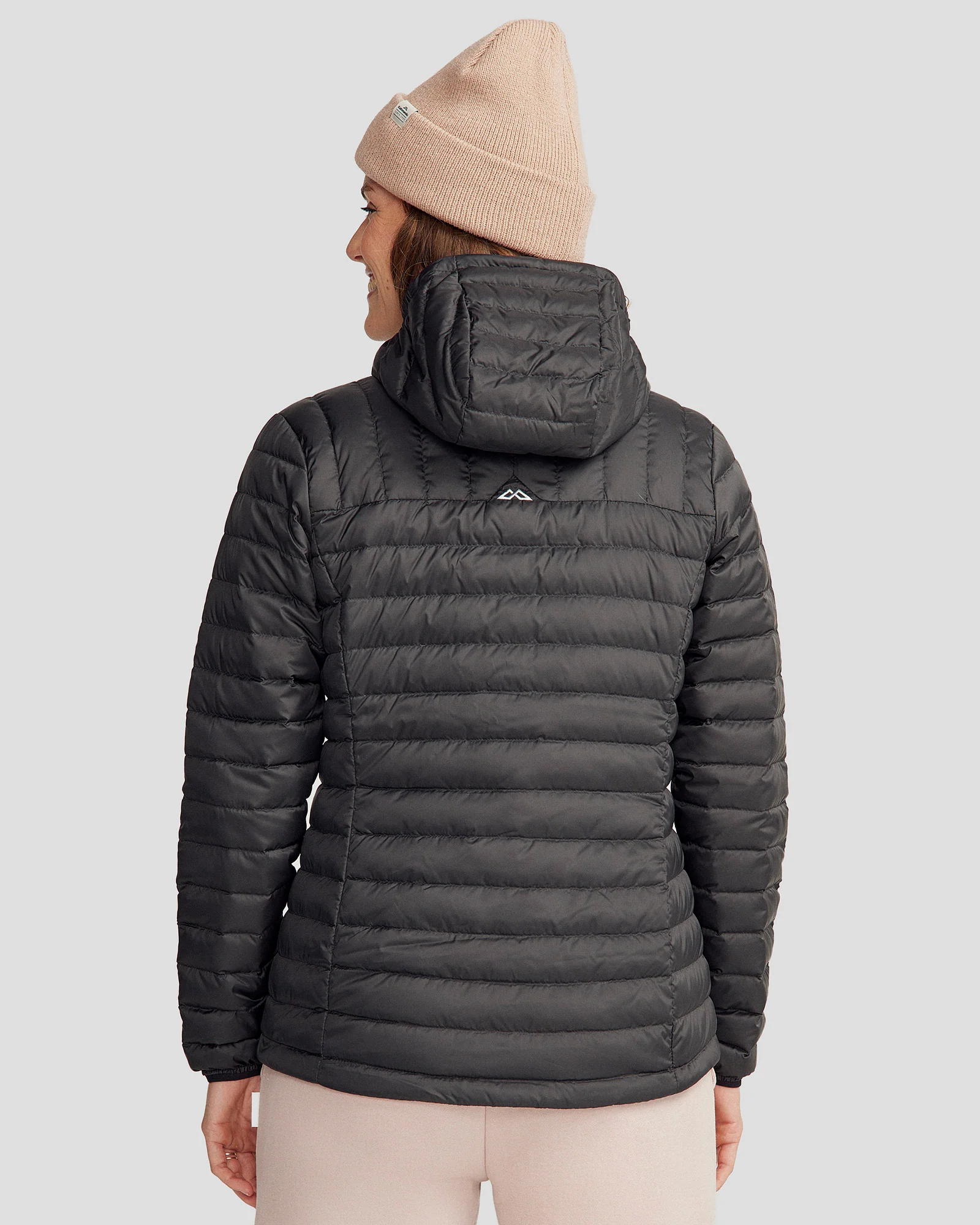 Women's Heli Hooded Down Jacket - Black - Image 4