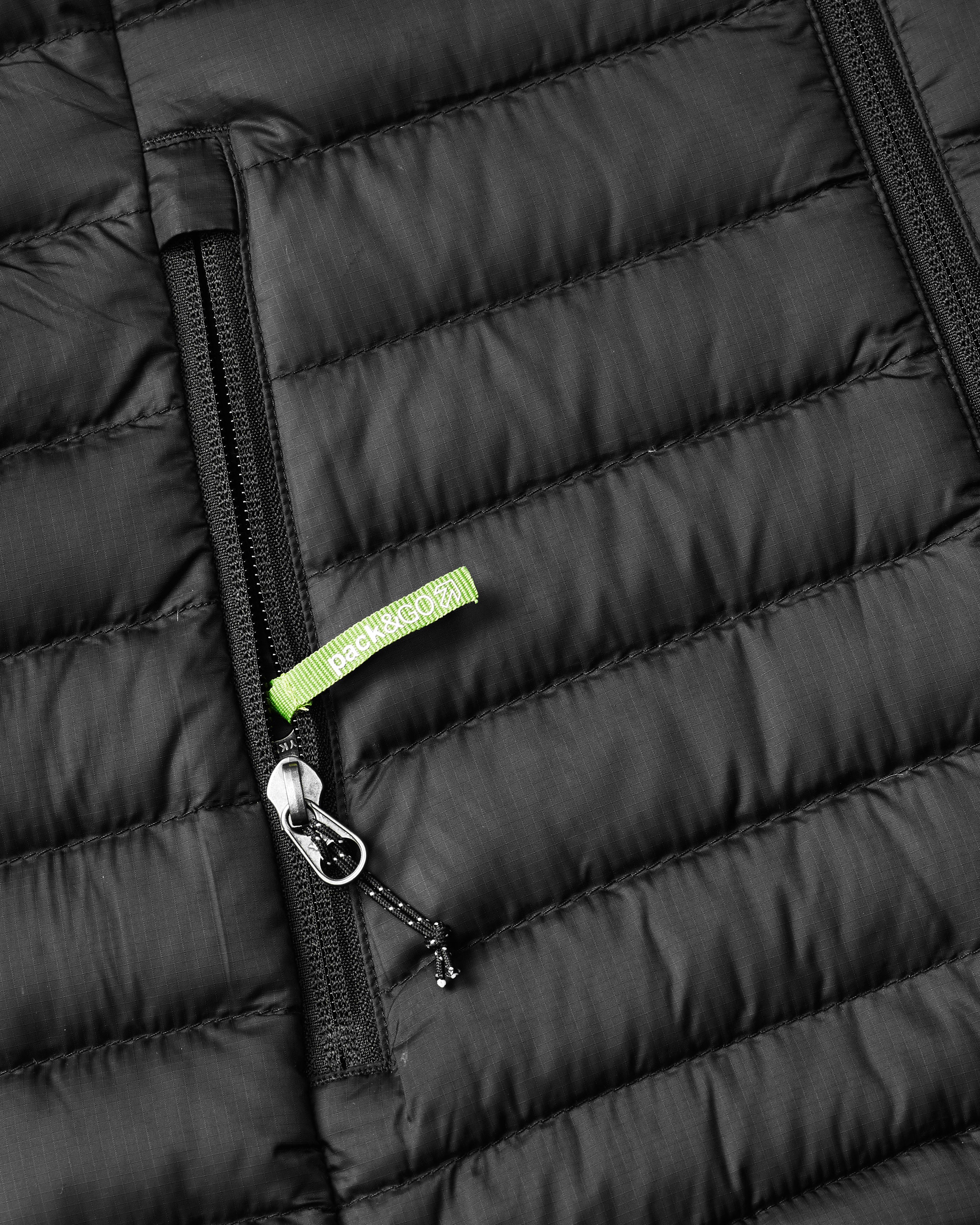 Women's Heli Hooded Down Vest - Black - Image 8