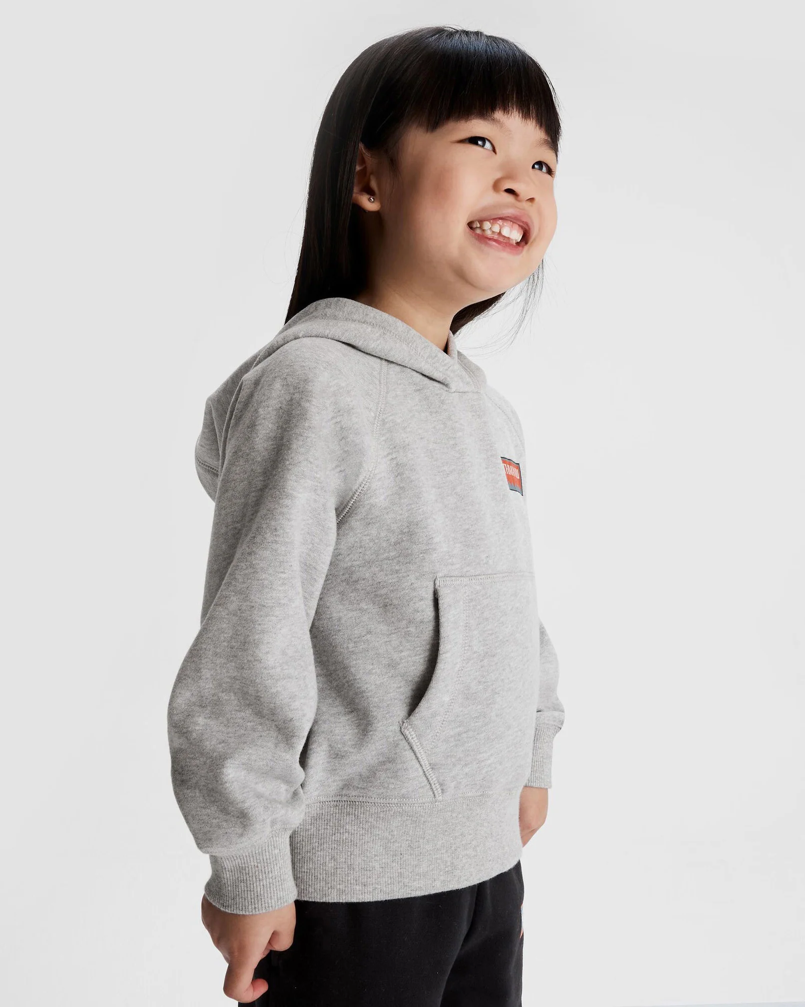 Kids' Heritage Logo LT BB Hoodie - Light Grey Marle - Image 3