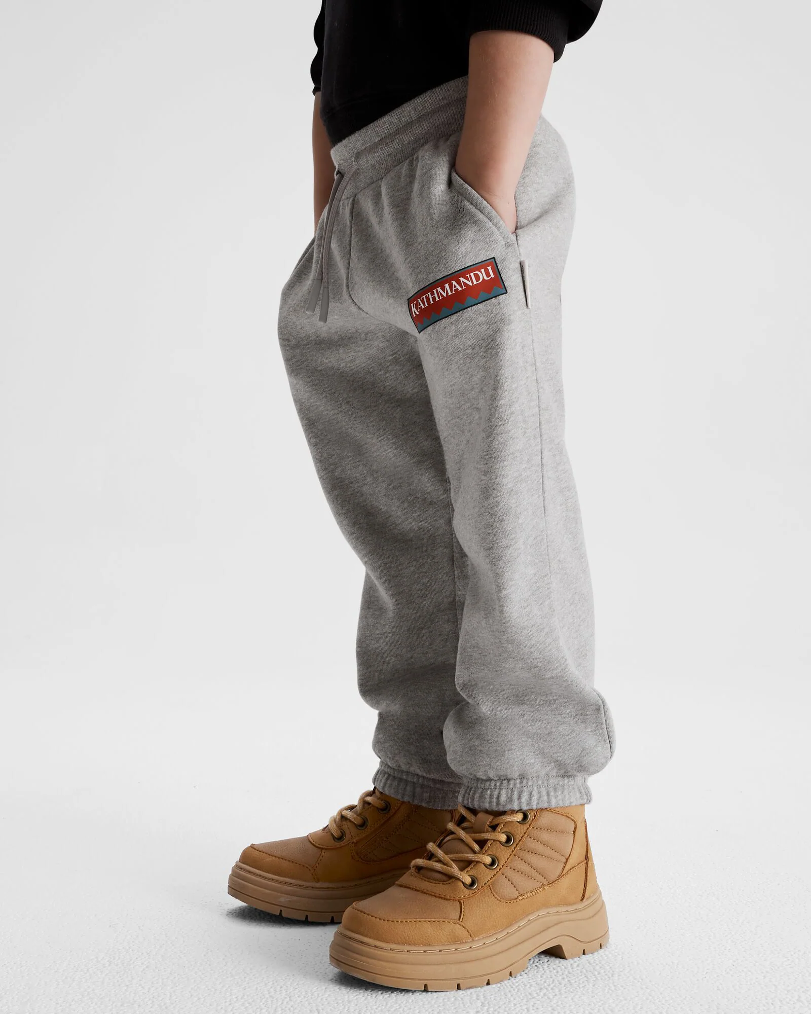 Kids' Heritage Logo LT BB Jogger - Light Grey Marle - Image 3