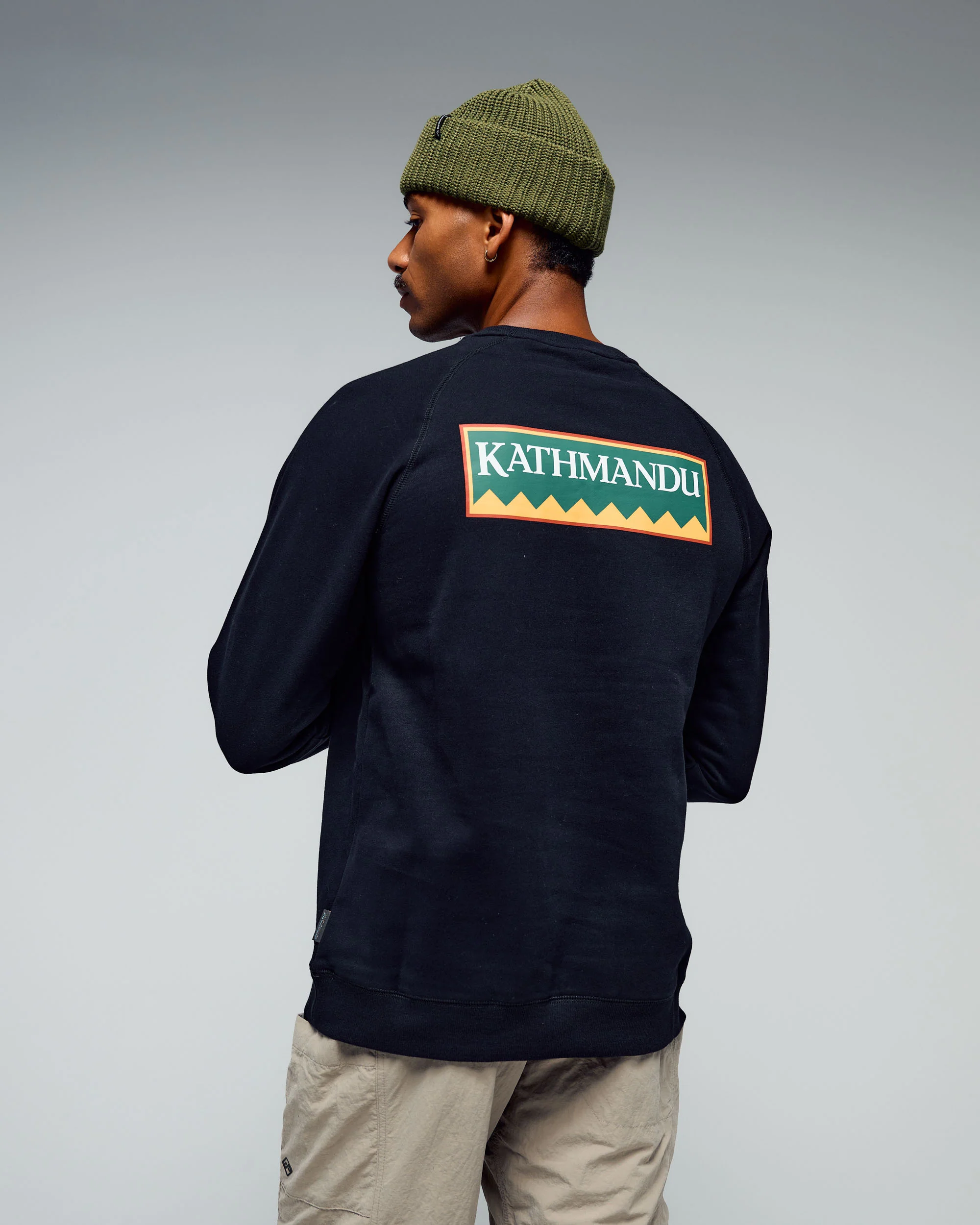 Men's Heritage Logo LT BB Crew Sweatshirt - Black Stingray - Image 2