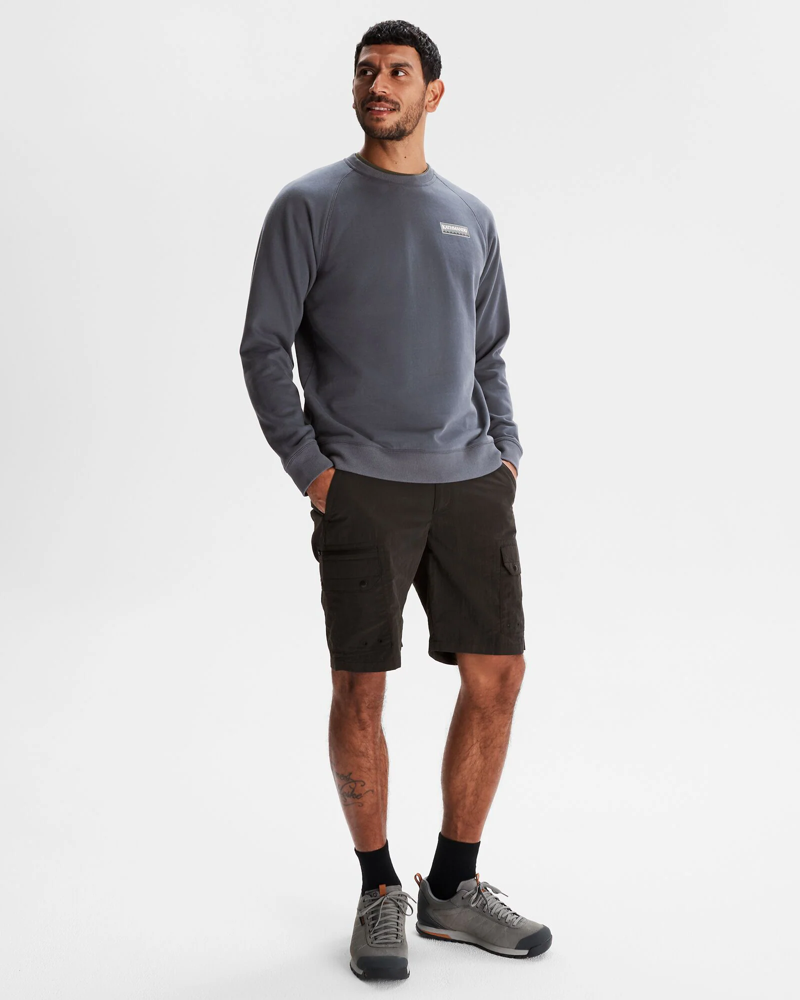 Men's Heritage Logo LT BB Crew Sweatshirt - Mid Navy - Image 2
