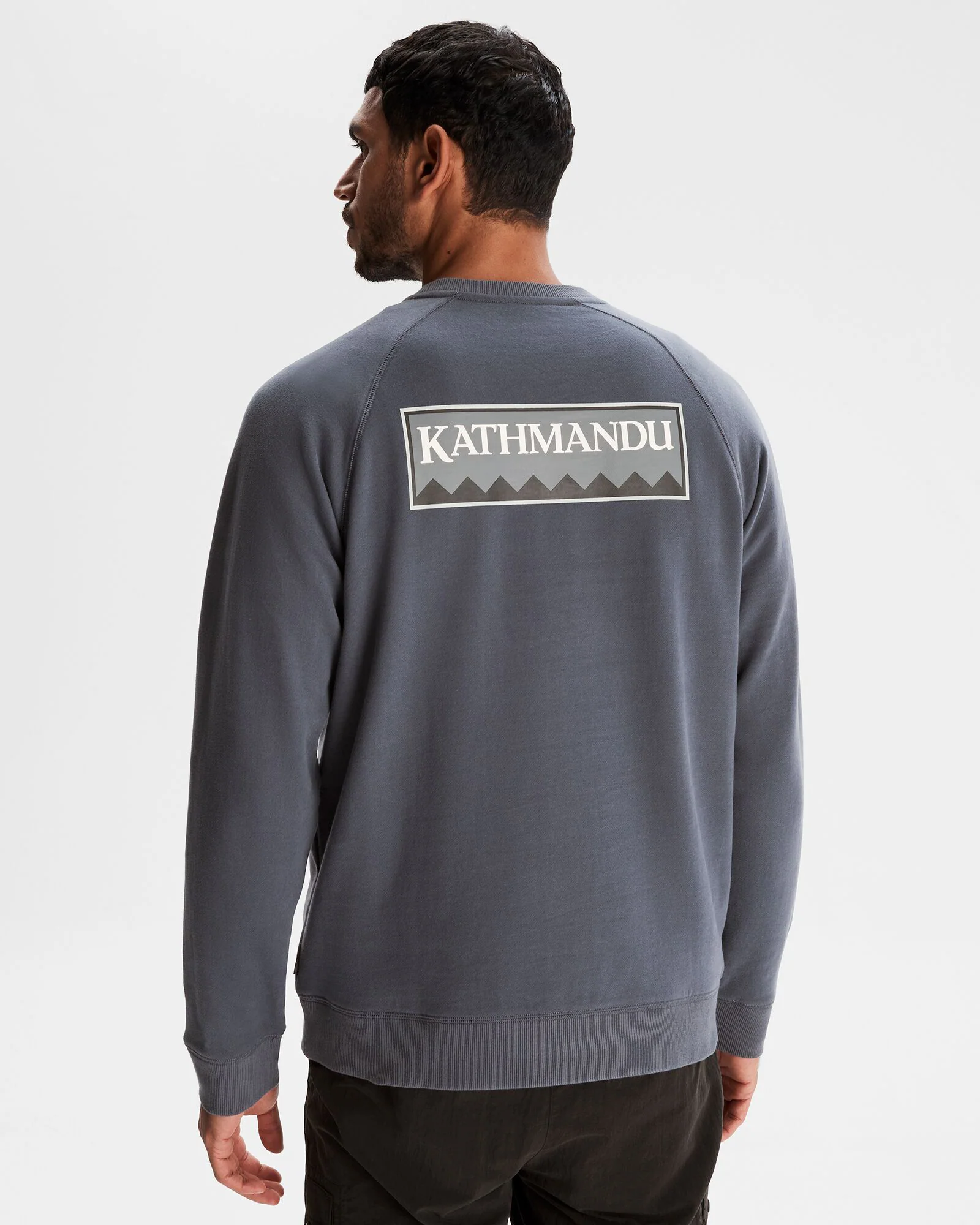 Men's Heritage Logo LT BB Crew Sweatshirt - Mid Navy - Image 3