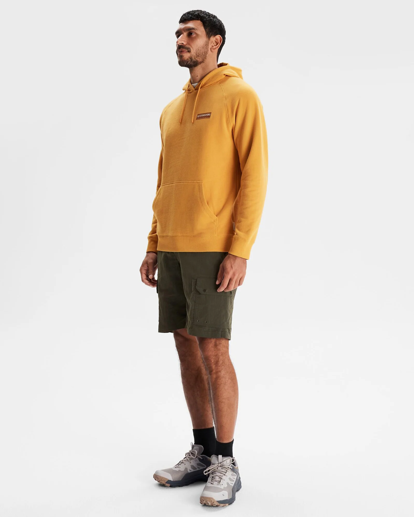 Men's Heritage Logo LT BB Hoodie  - Mustard Yellow - Image 2