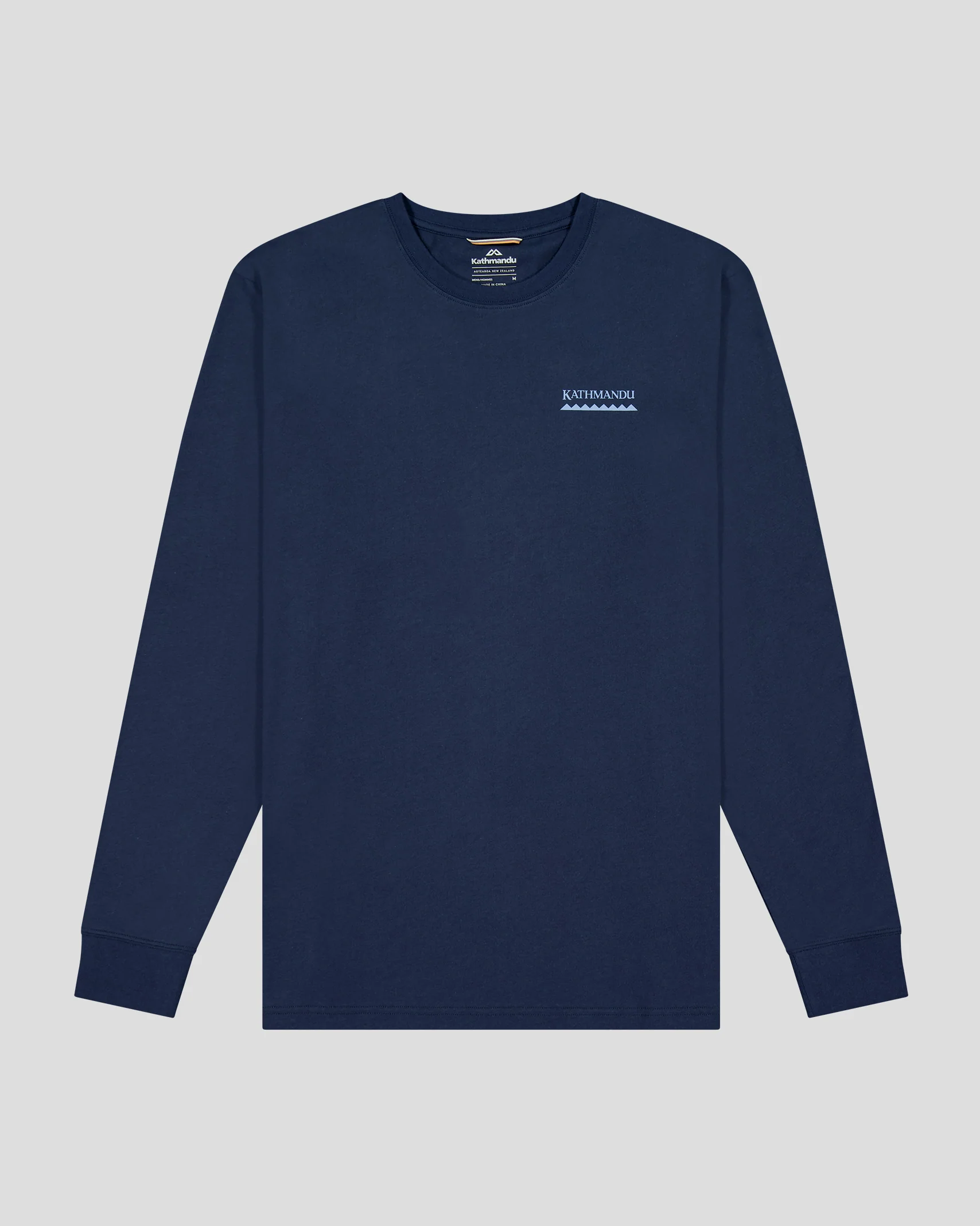 Men's Heritage Logo Organic Cotton L/S Tee - Pure Navy - Image 4